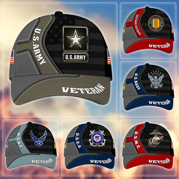 Premium US Veterans Cap, Gifts For Dad, For Husband Veteran BPVC300702