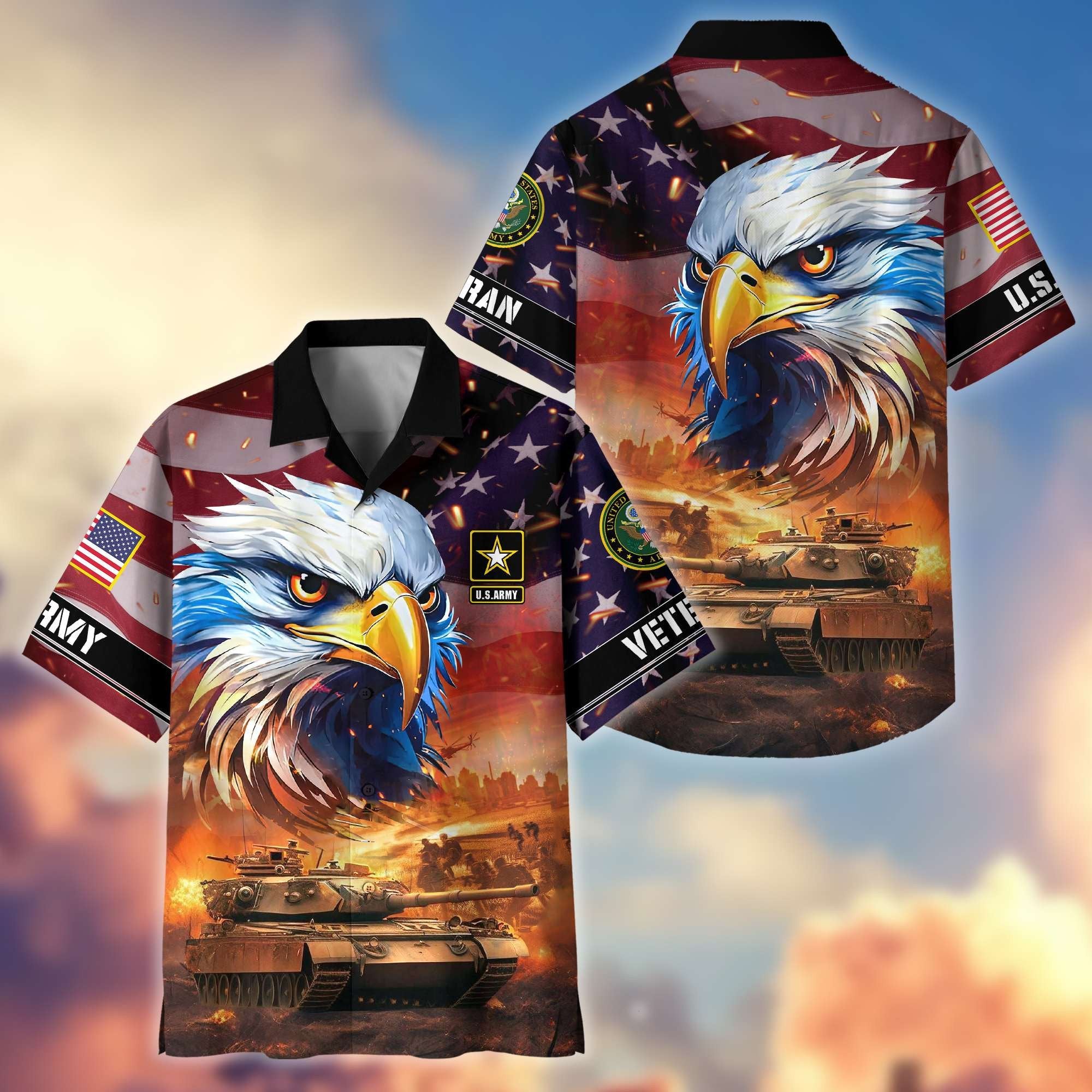 Premium Honoring All Who Served US Veterans Hawaiian Shirt BPVC310701