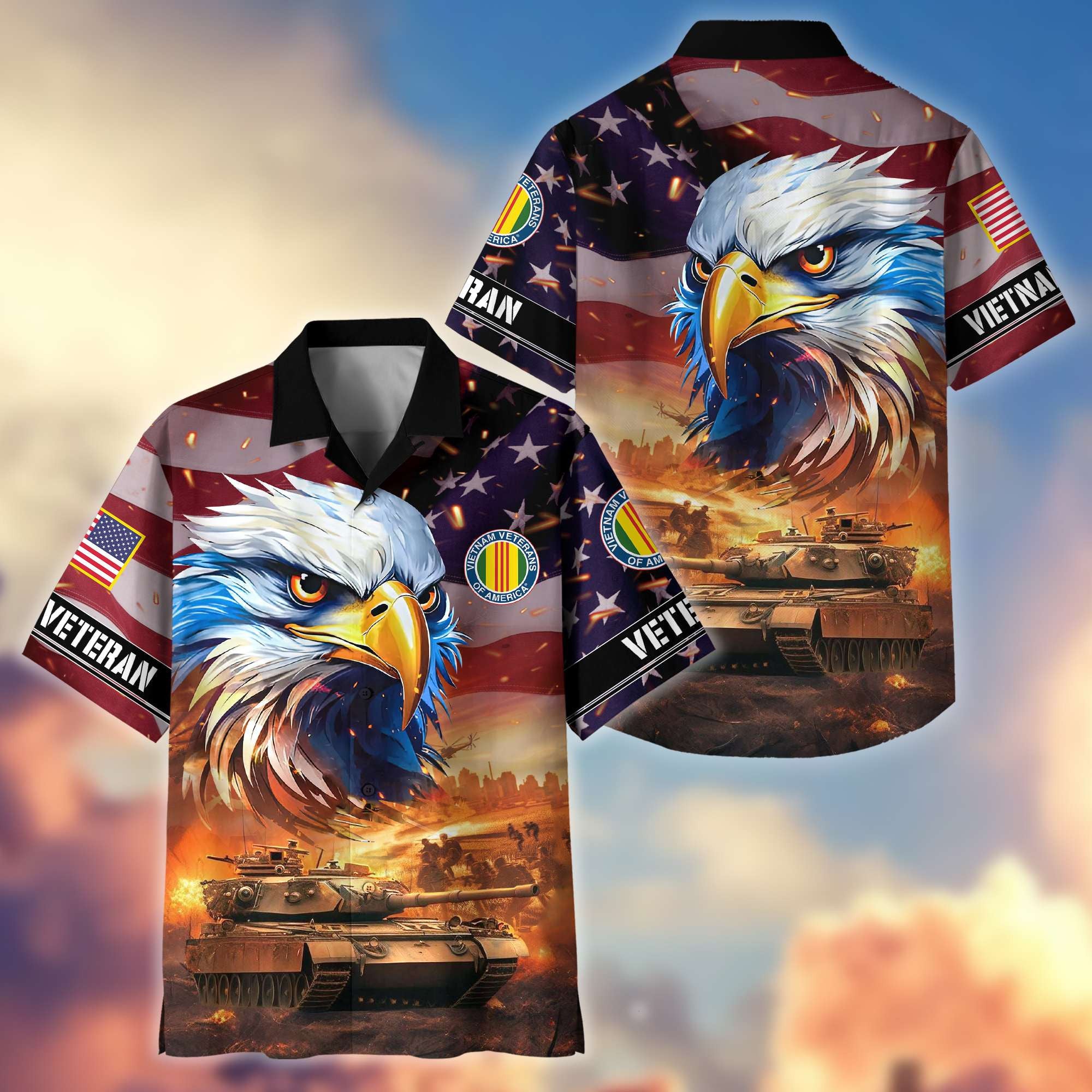 Premium Honoring All Who Served US Veterans Hawaiian Shirt BPVC310701