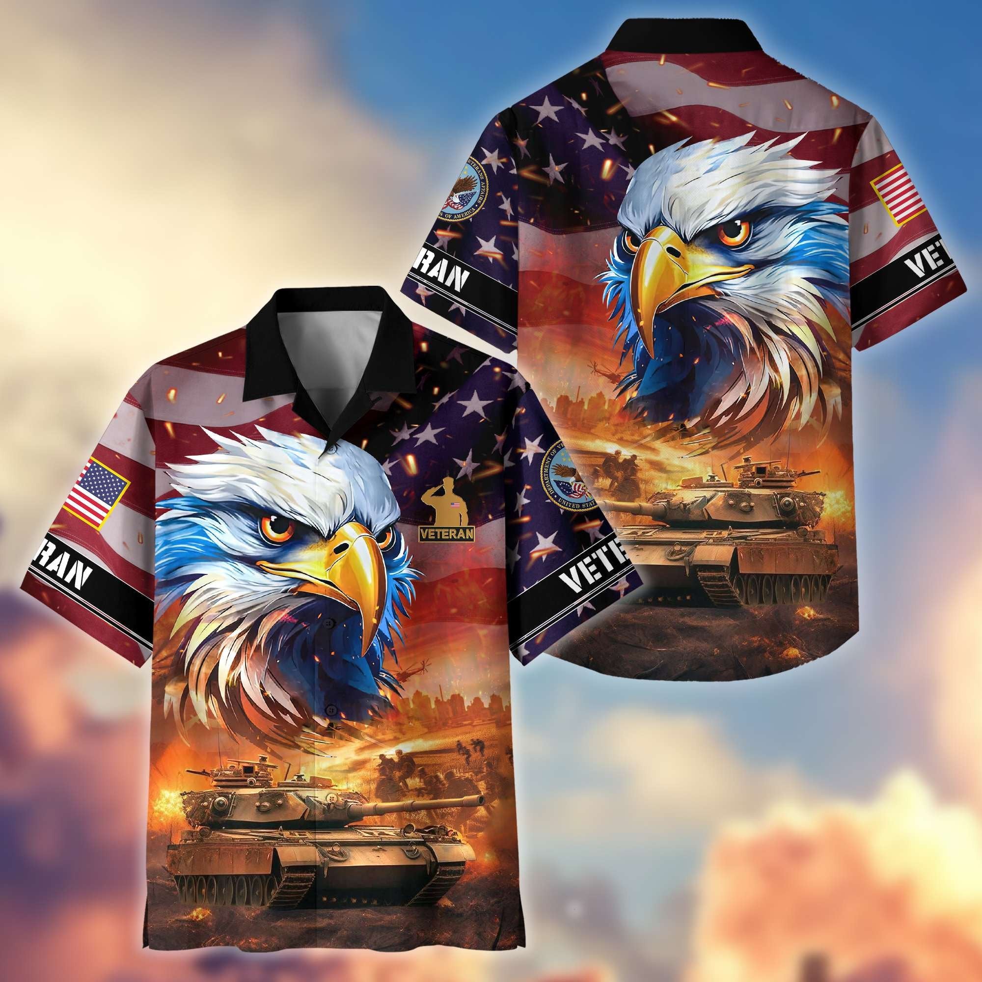 Premium Honoring All Who Served US Veterans Hawaiian Shirt BPVC310701