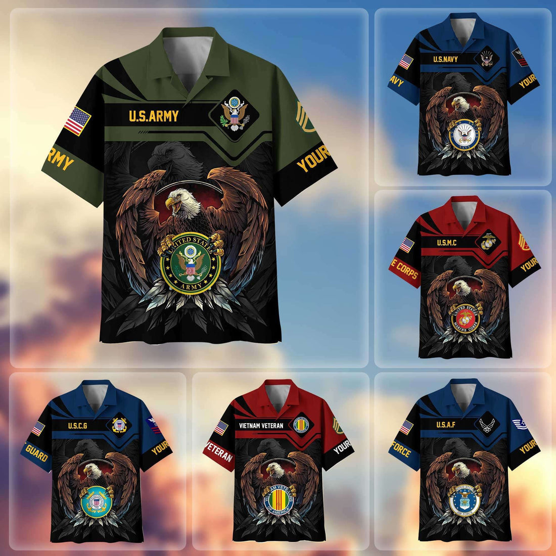 Premium Personalized Proudly Served US Veterans Hawaiian Shirt APHN310712