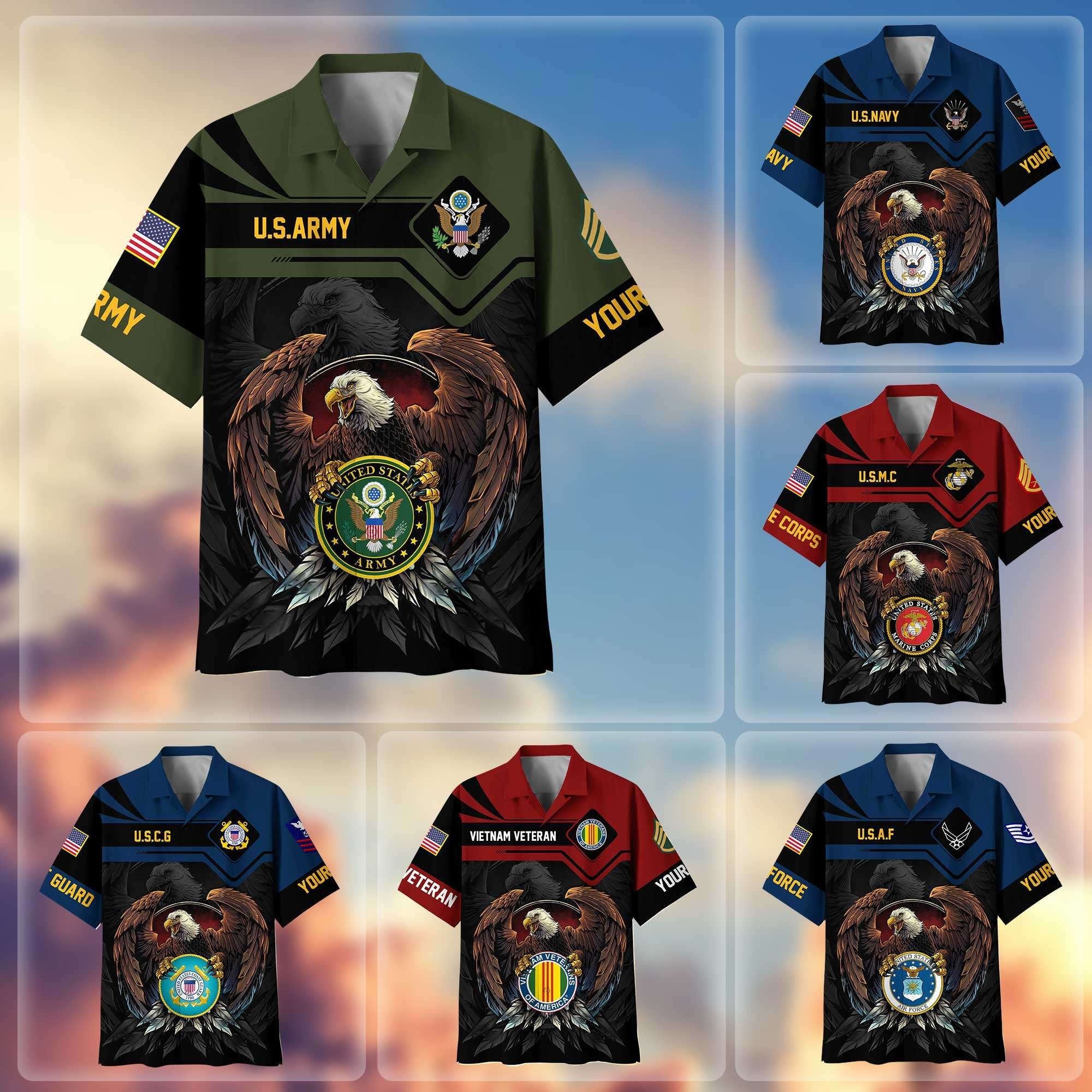 Premium Personalized Proudly Served US Veterans Hawaiian Shirt APHN310712