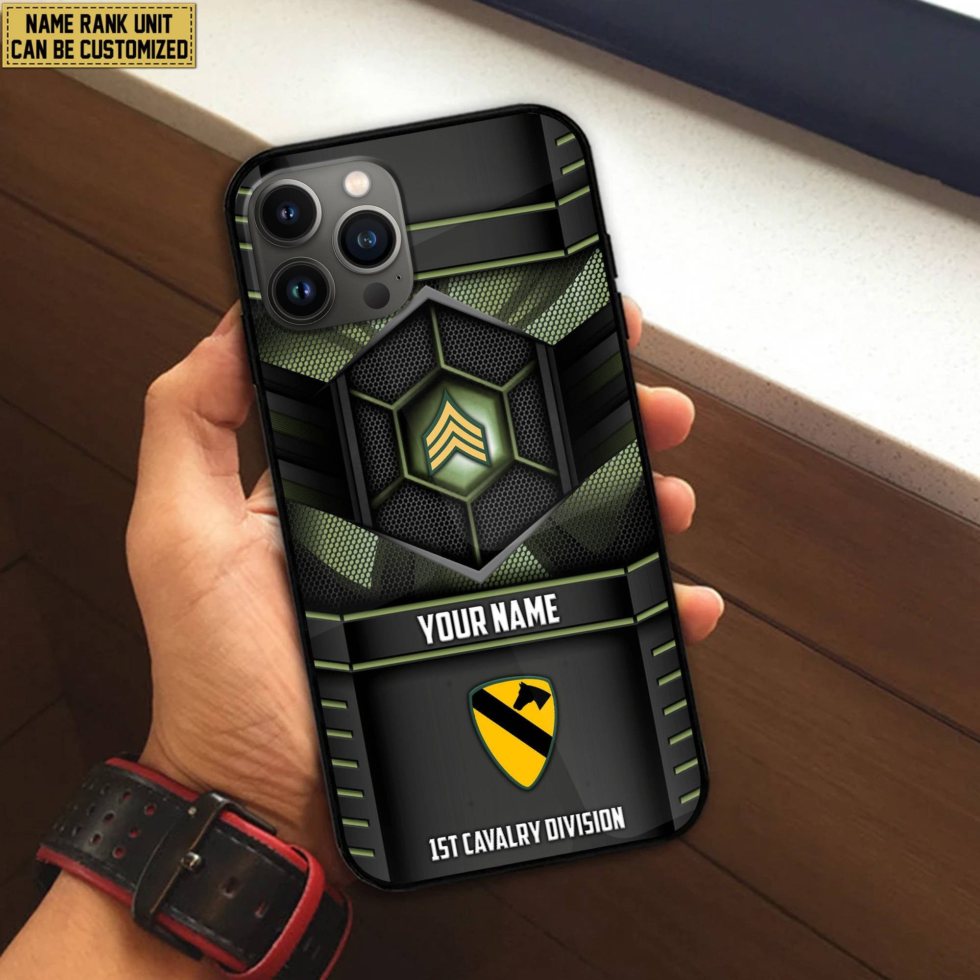 Premium Custom Name, Rank, Unit US Army Veteran Phone Case, Gifts For Dad, For Husband, Gifts For US Army Veteran VPVC501201