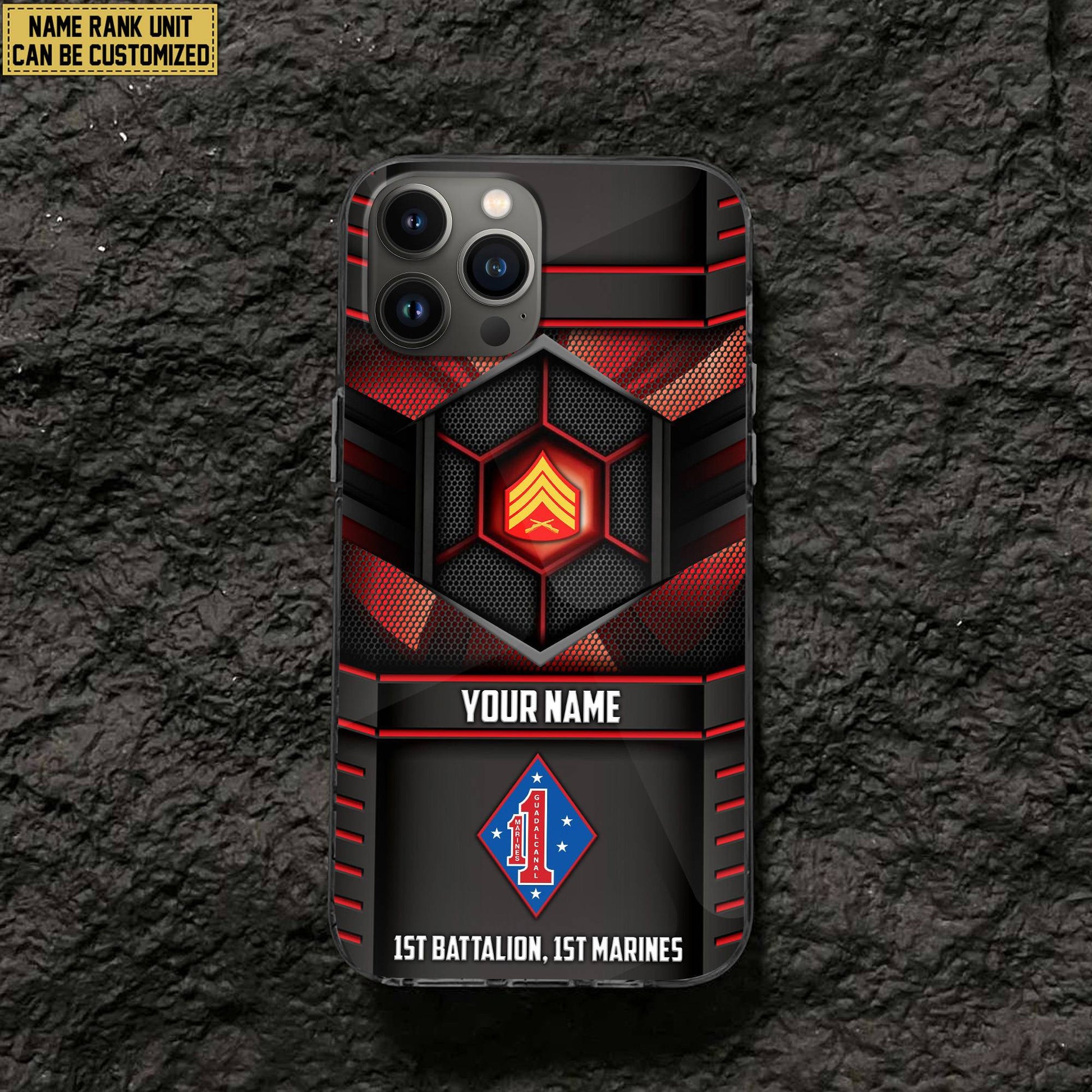 Premium Custom Name, Rank, Unit USMC Veteran Phone Case, Gifts For Dad, For Husband, Gifts For US Marine Veteran VPVC501203