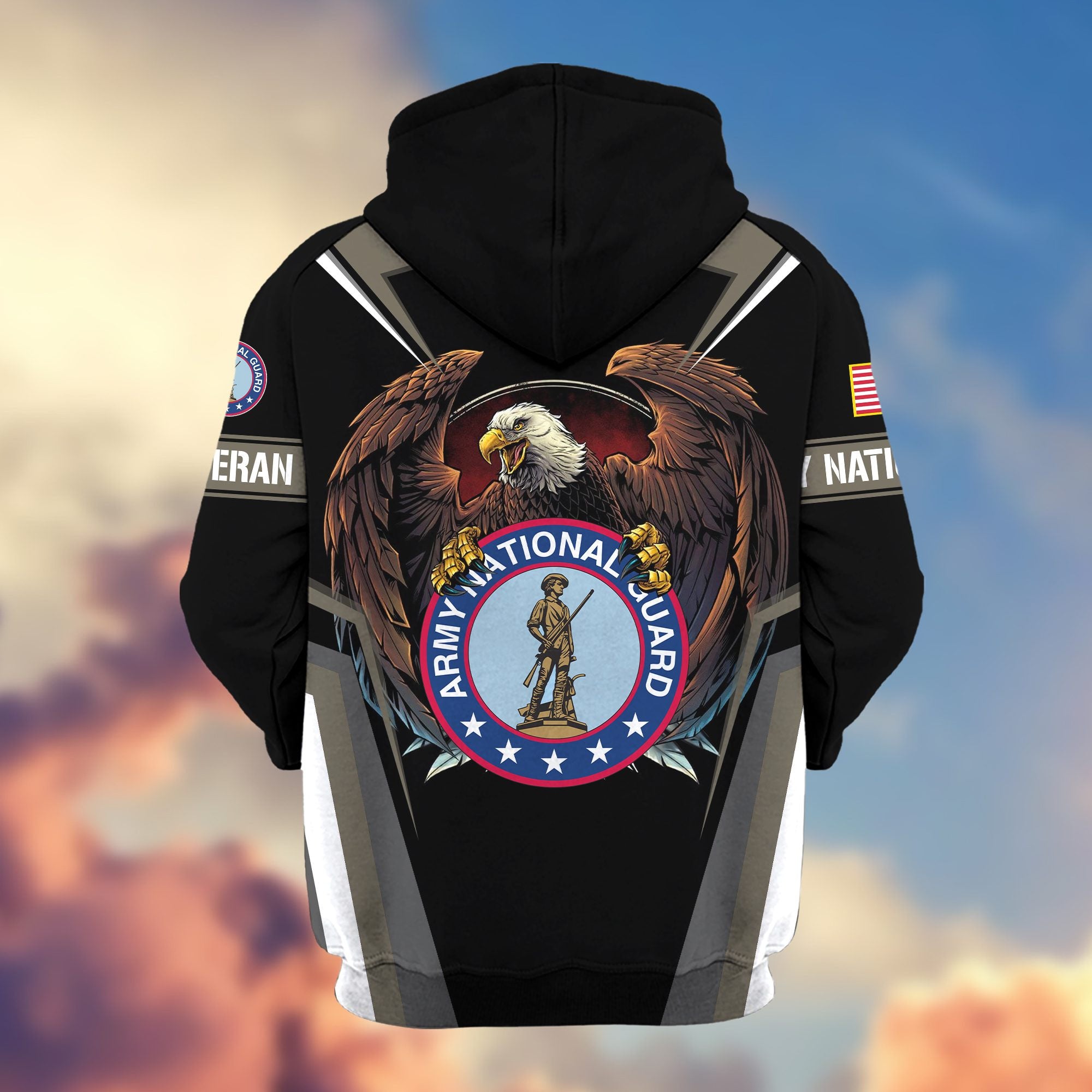 Premium Army National Guard Zip Hoodie Gifts For US Veteran VPVC602404