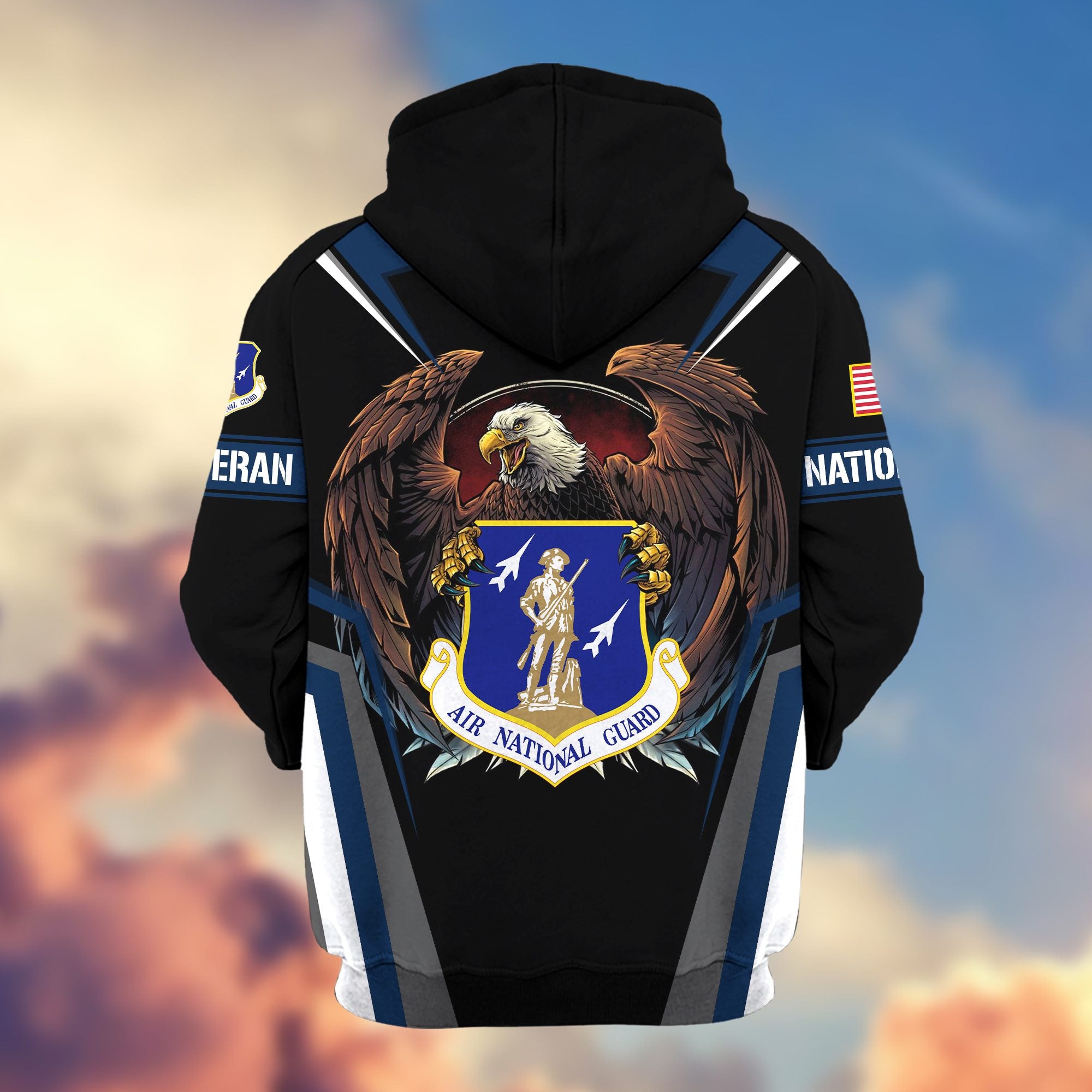 Premium Air National Guard Zip Hoodie Gifts For US Veteran VPVC602405