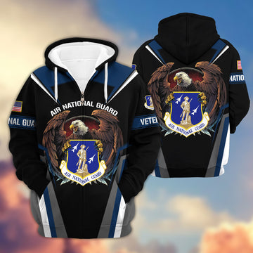 Premium Air National Guard Zip Hoodie Gifts For US Veteran VPVC602405