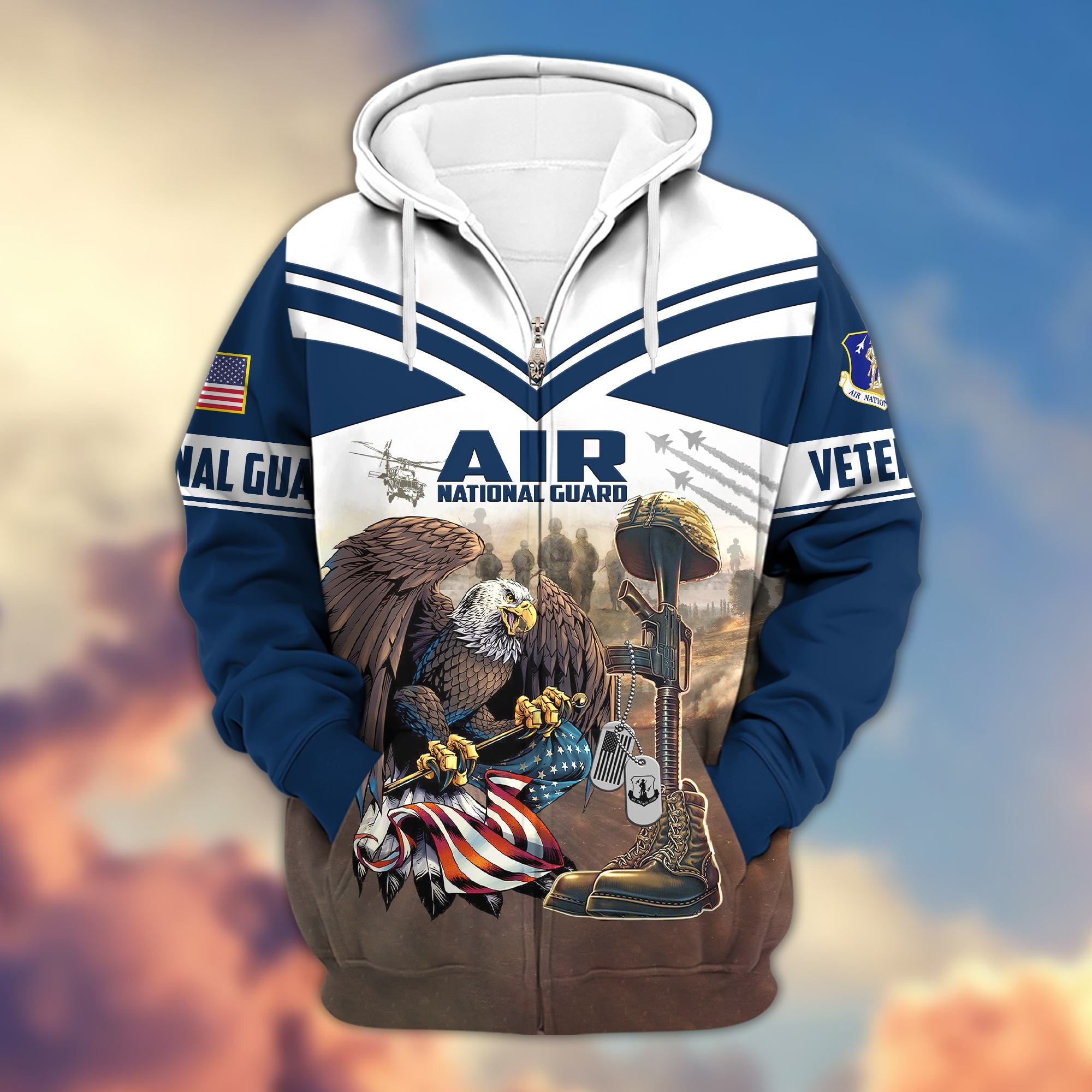 Premium Air National Guard Veteran Zip Hoodie VPVC602505