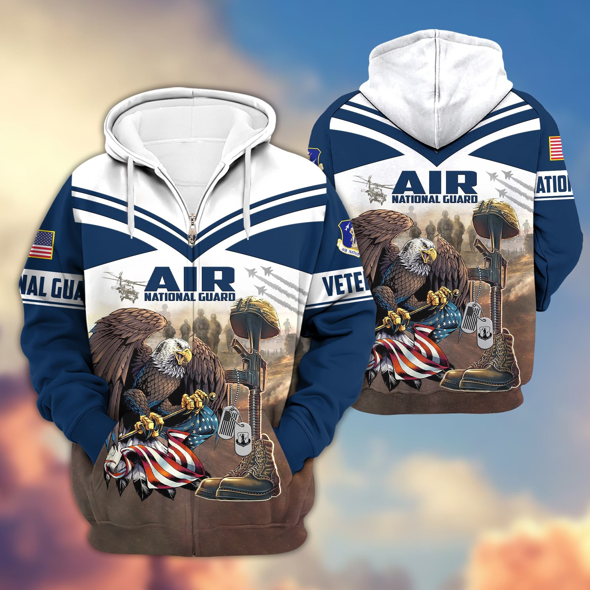 Premium Air National Guard Veteran Zip Hoodie VPVC602505