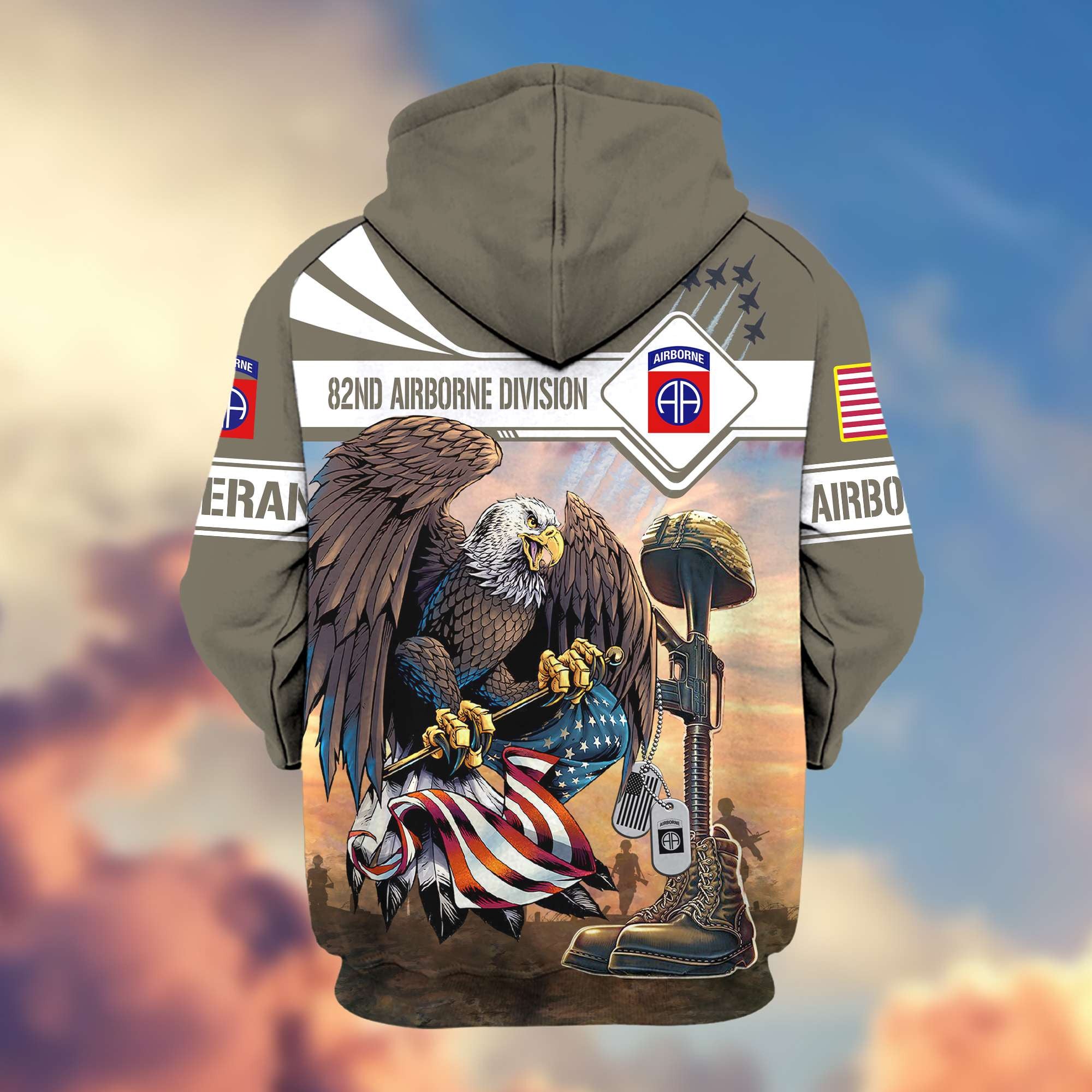 Premium 82nd Airborne Division Zip Hoodie Gifts For US Veteran VPVC602602