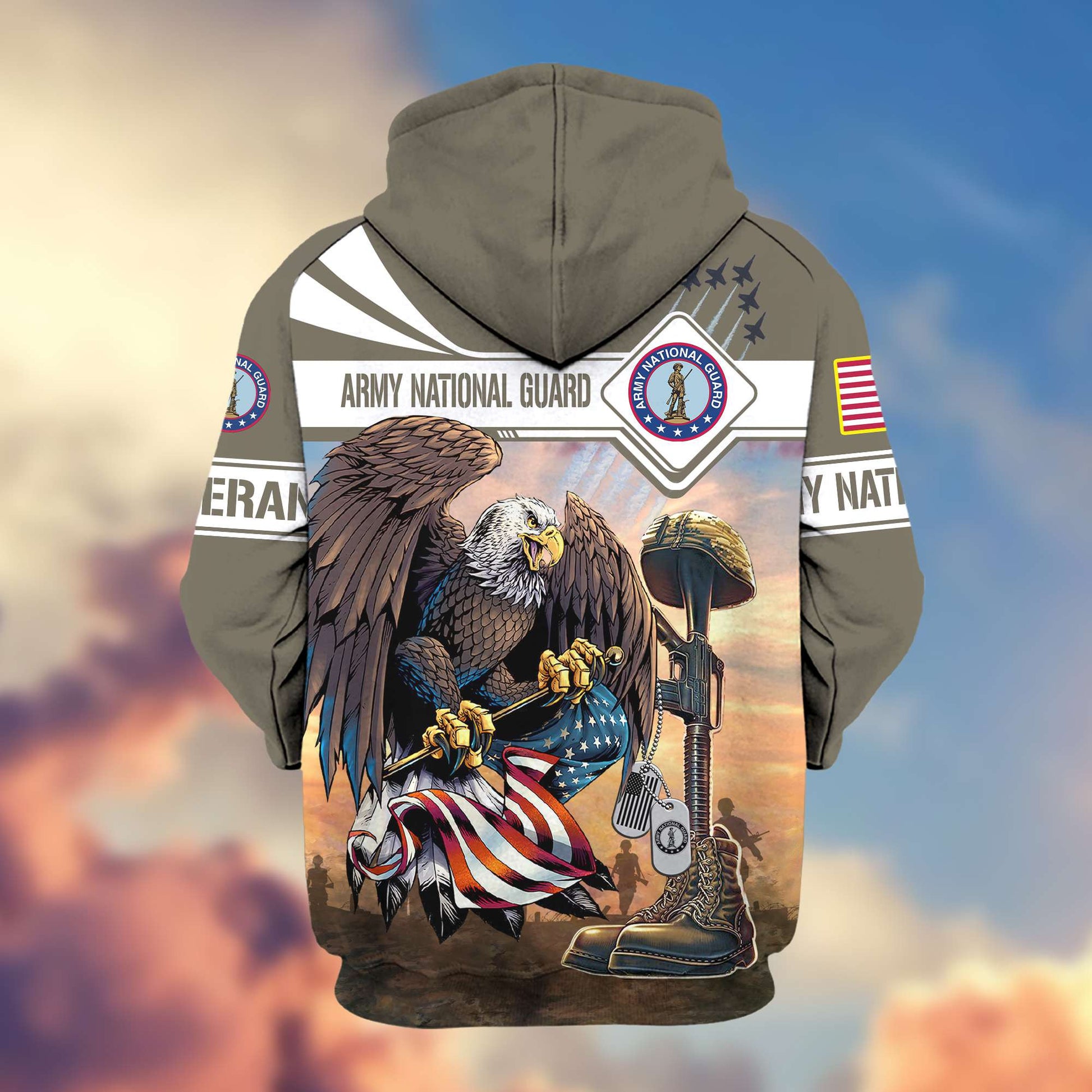 Premium Army National Guard Gifts For US Veteran Zip Hoodie VPVC602604