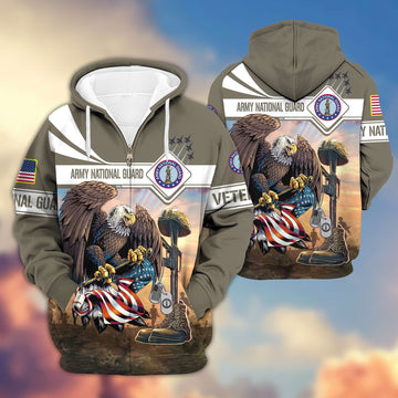 Premium Army National Guard Gifts For US Veteran Zip Hoodie VPVC602604