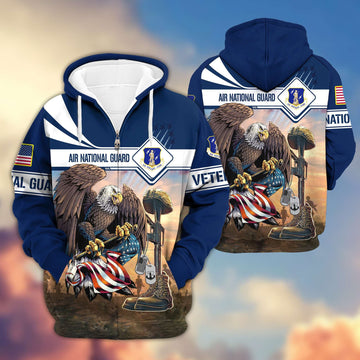 Premium Air National Guard Zip Hoodie Gifts For US Veteran VPVC602605