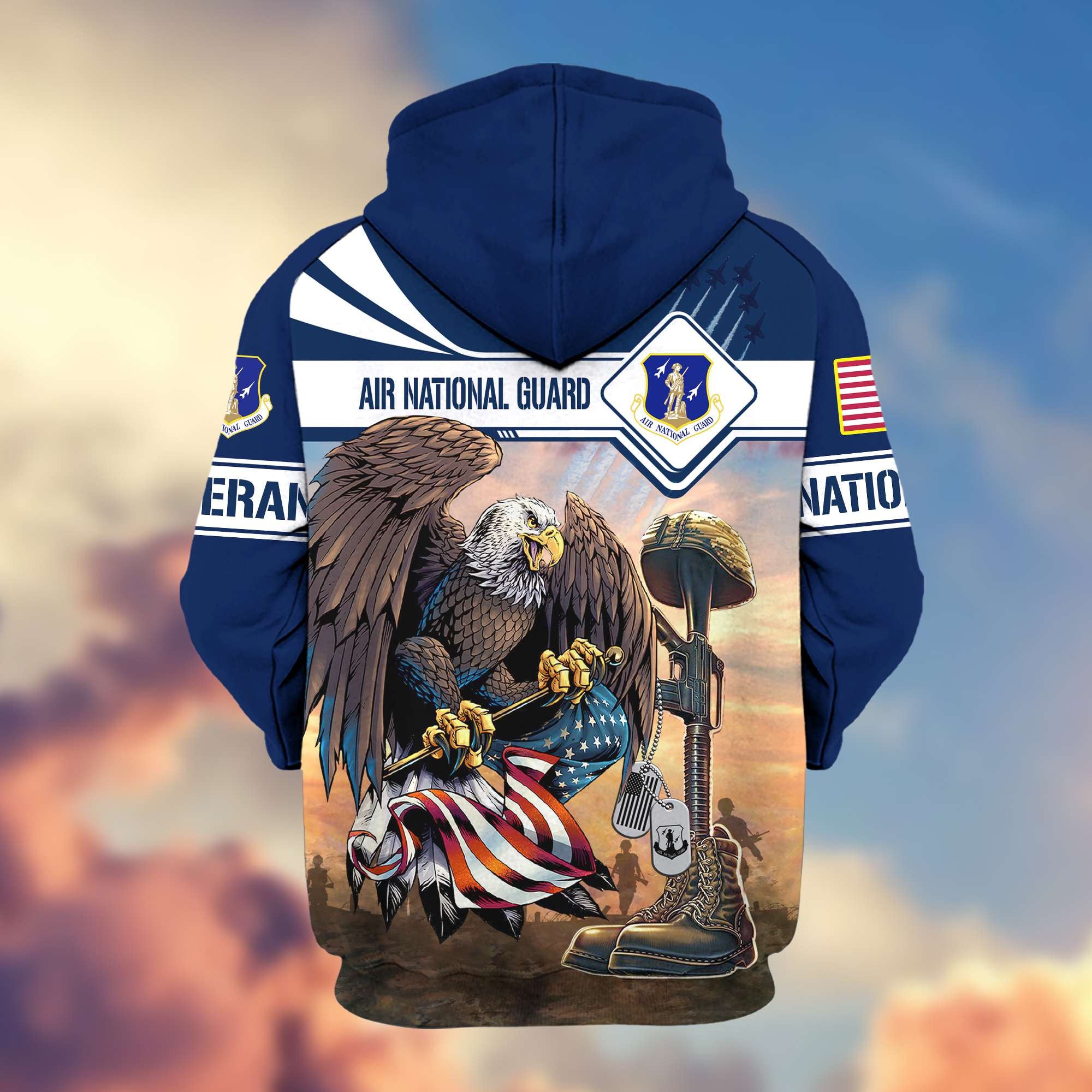 Premium Air National Guard Zip Hoodie Gifts For US Veteran VPVC602605