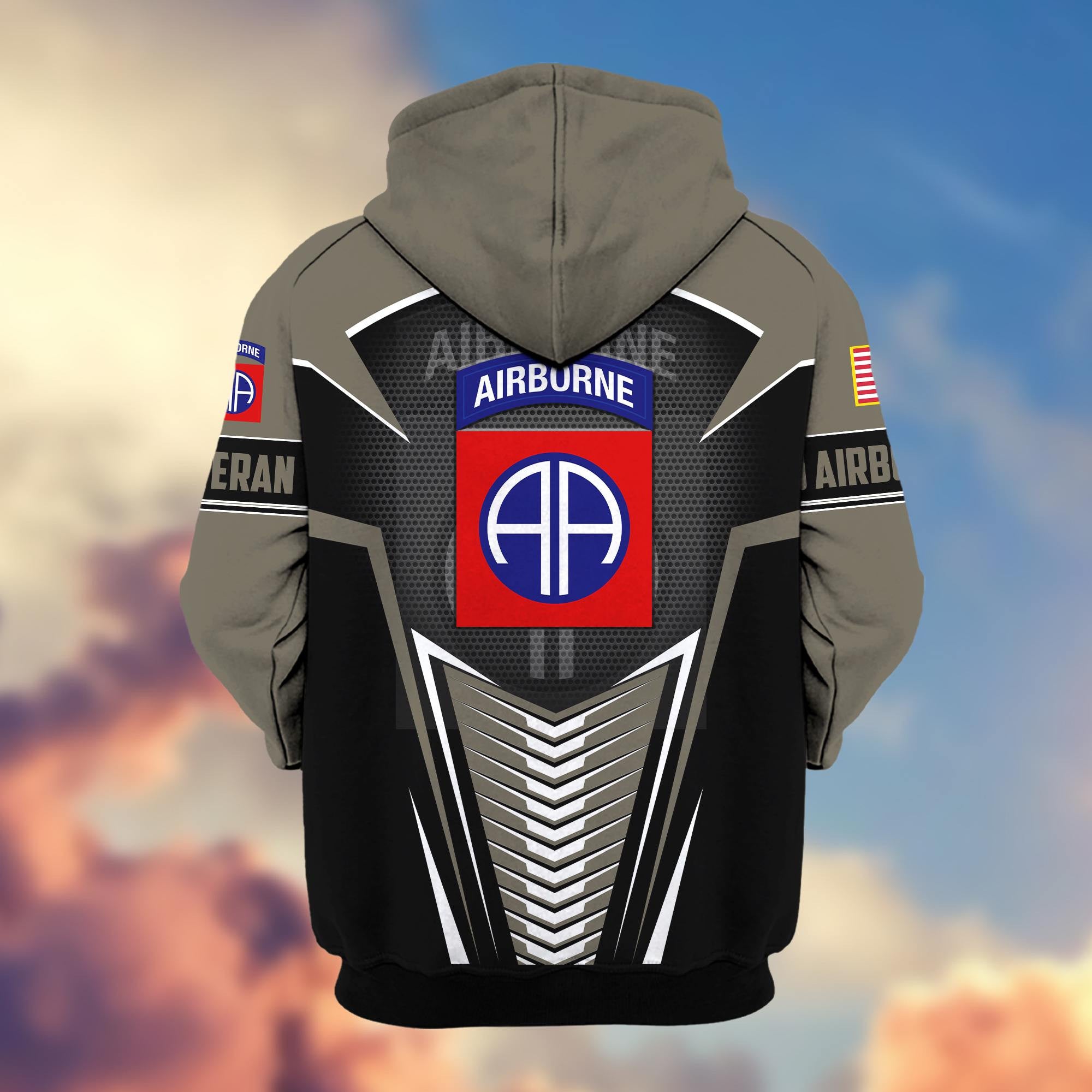 Premium 82nd Airborne Division Veteran Zip Hoodie VPVC602702