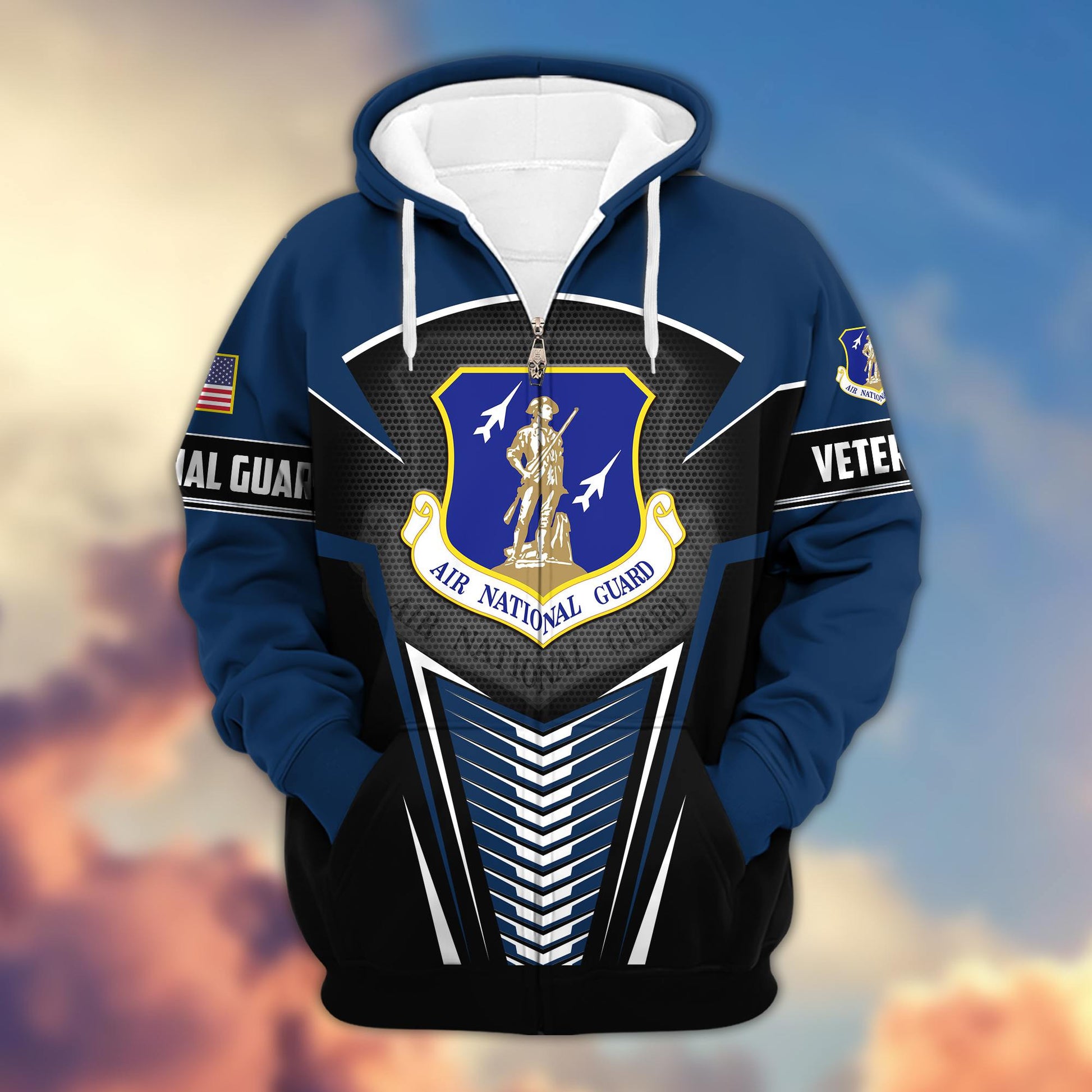 Premium Air National Guard US Veteran Zip Hoodie VPVC602705