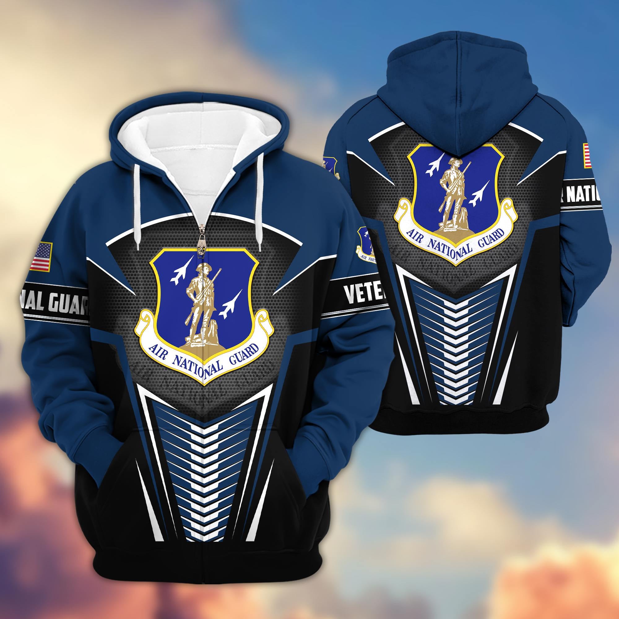 Premium Air National Guard US Veteran Zip Hoodie VPVC602705