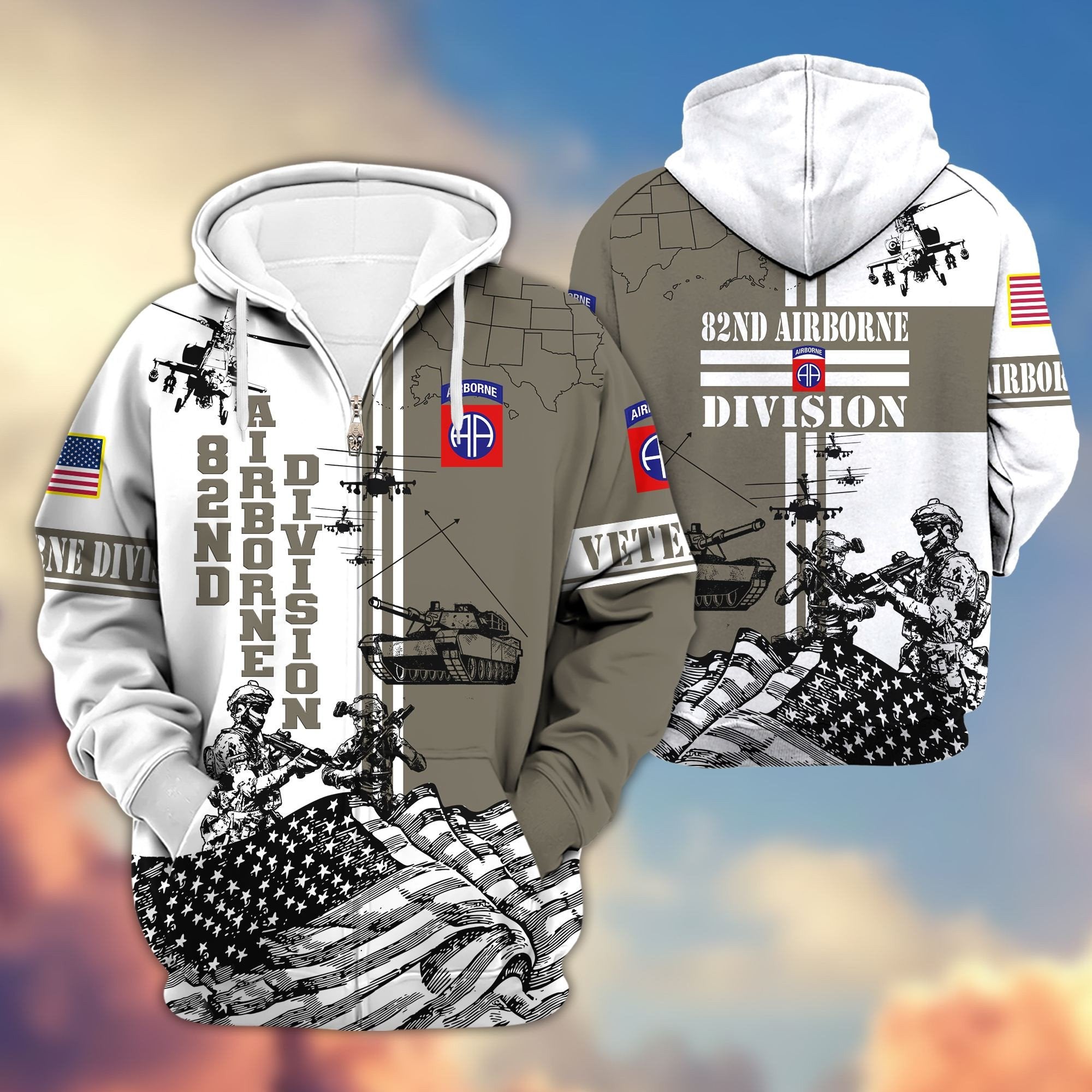 Premium 82nd Airborne Division Zip Hoodie, Gifts For Dad, For Husband VPVC602802