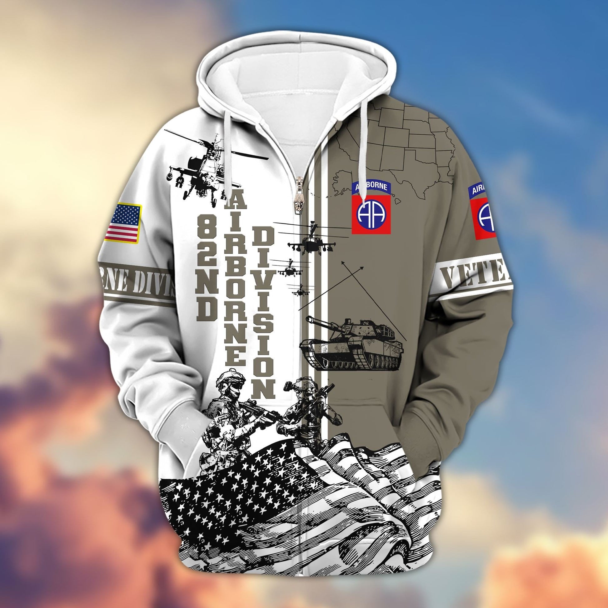 Premium 82nd Airborne Division Zip Hoodie, Gifts For Dad, For Husband VPVC602802