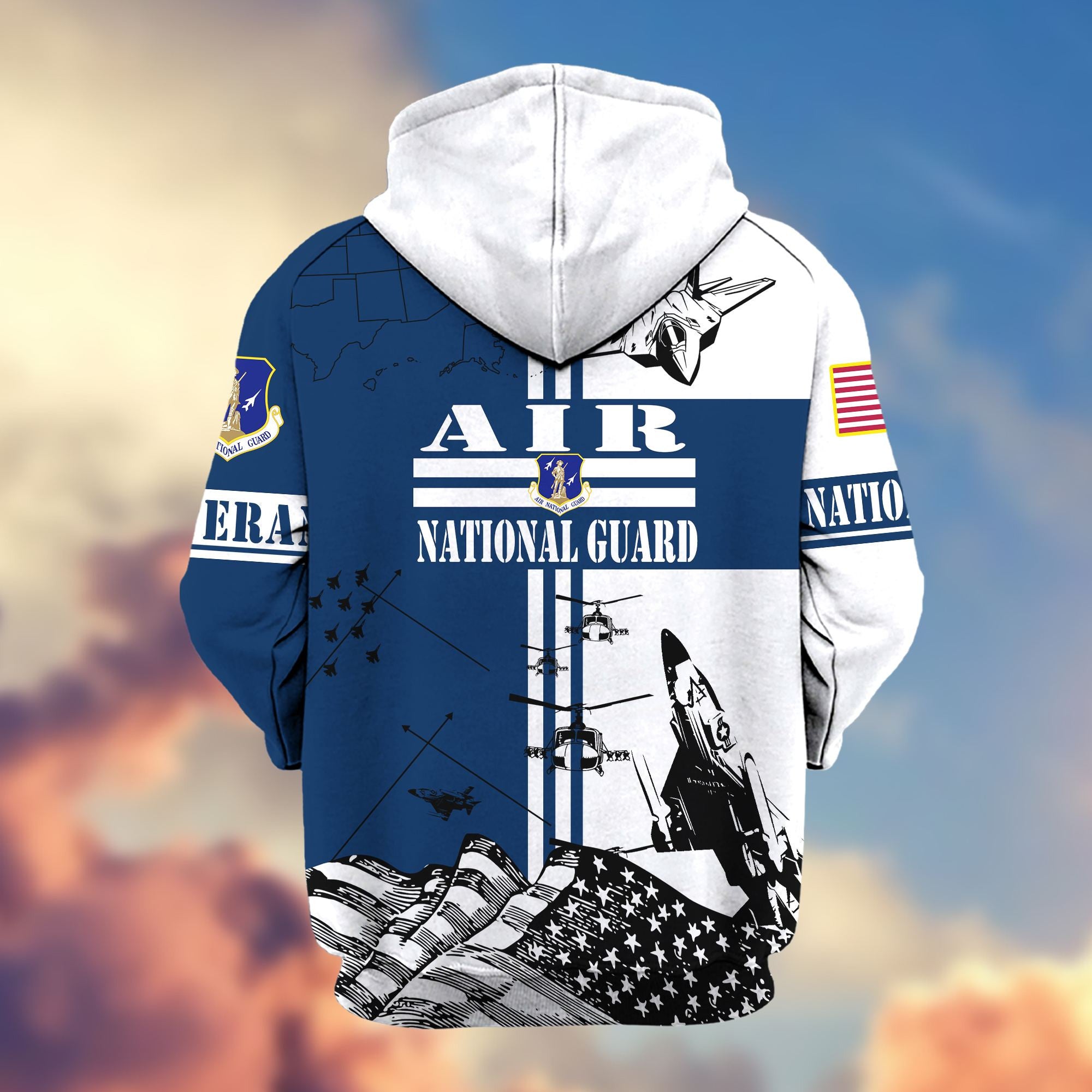Premium Air National Guard US Veteran Zip Hoodie, Gifts For Dad, For Husband VPVC602805