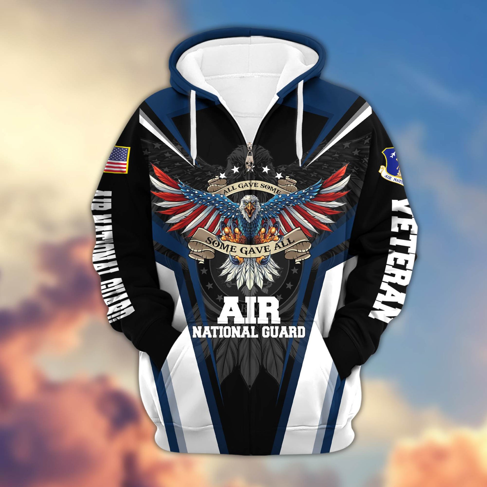 Air National Guard US Veteran Zip Hoodie, Gifts For Dad, For Husband VPVC602905