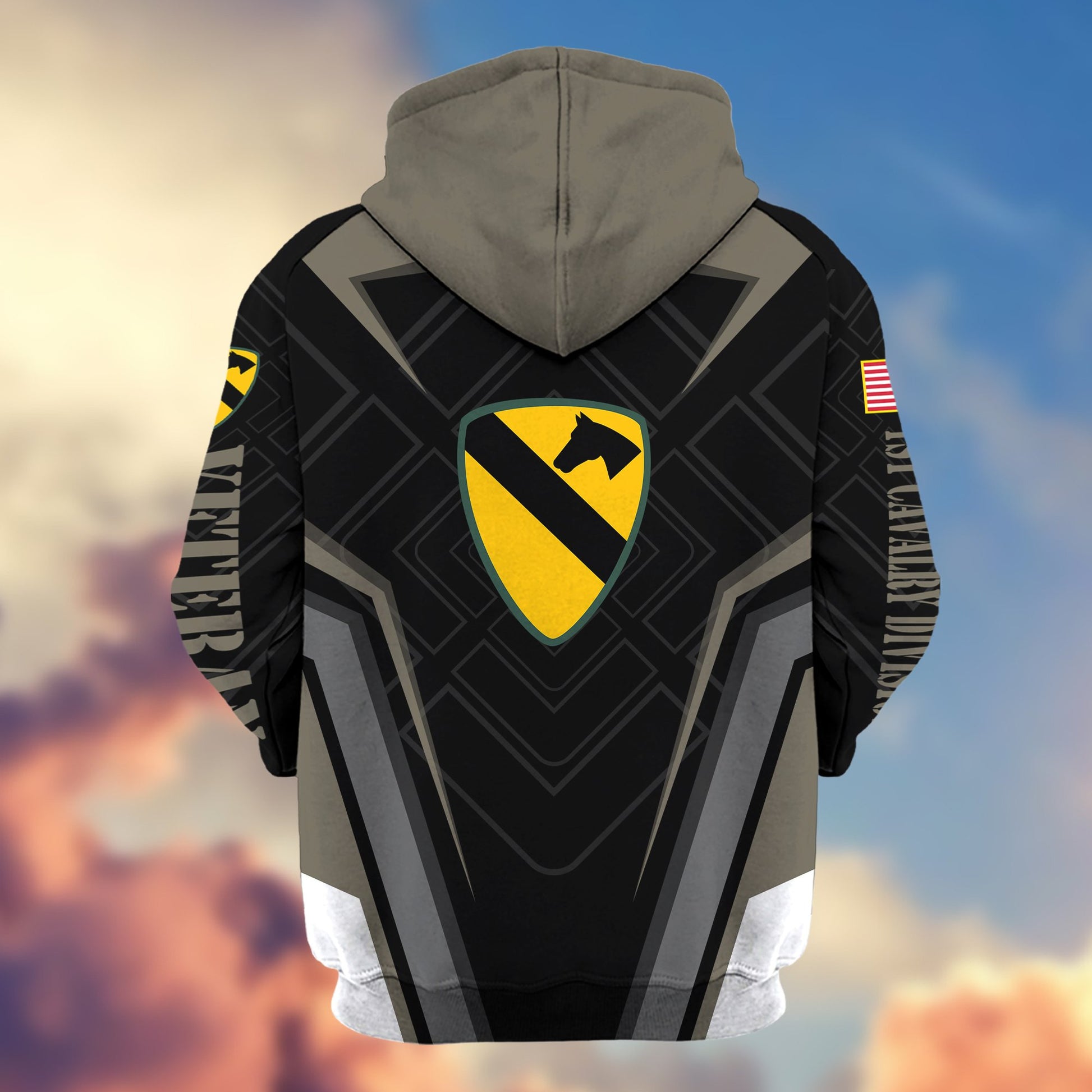 Premium 1st Cavalry Division Zip Hoodie, Gifts For Veterans Day, Father's Day VPVC603001