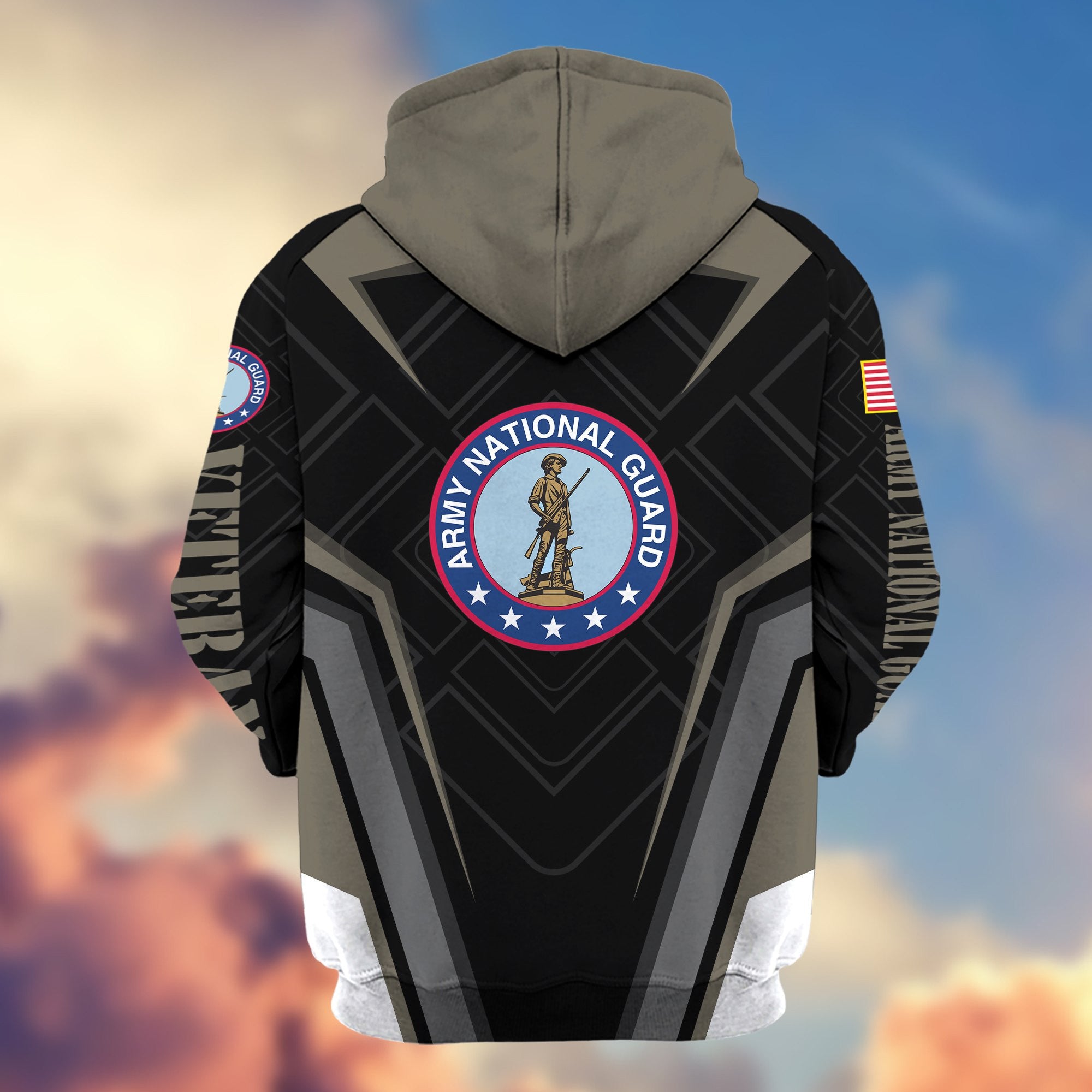 Premium Army National Guard Veteran Zip Hoodie, Gifts For Veterans Day, Father's Day VPVC603004