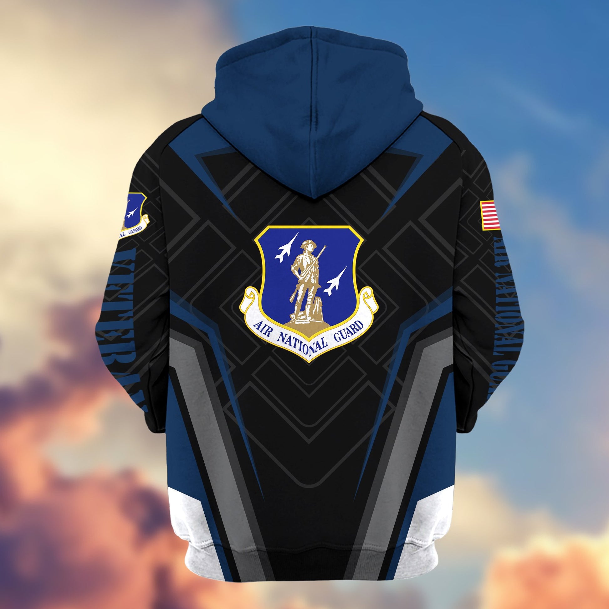 Premium Air National Guard US Veteran Zip Hoodie, Gifts For Veterans Day, Father's Day VPVC603005