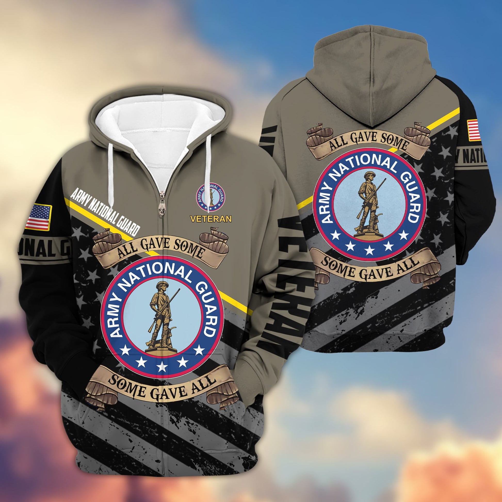 Premium Army National Guard Veteran Zip Hoodie VPVC603104