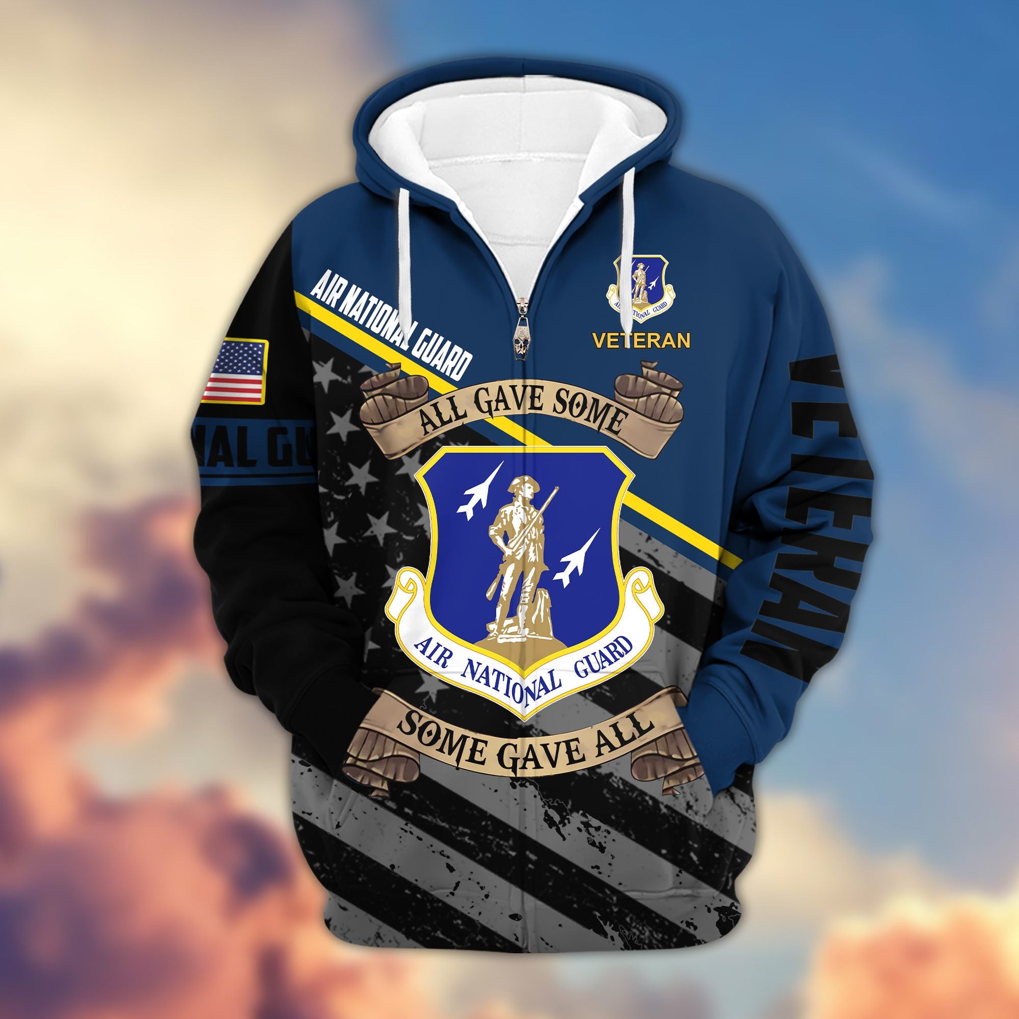 Premium Air National Guard Veteran Zip Hoodie VPVC603105