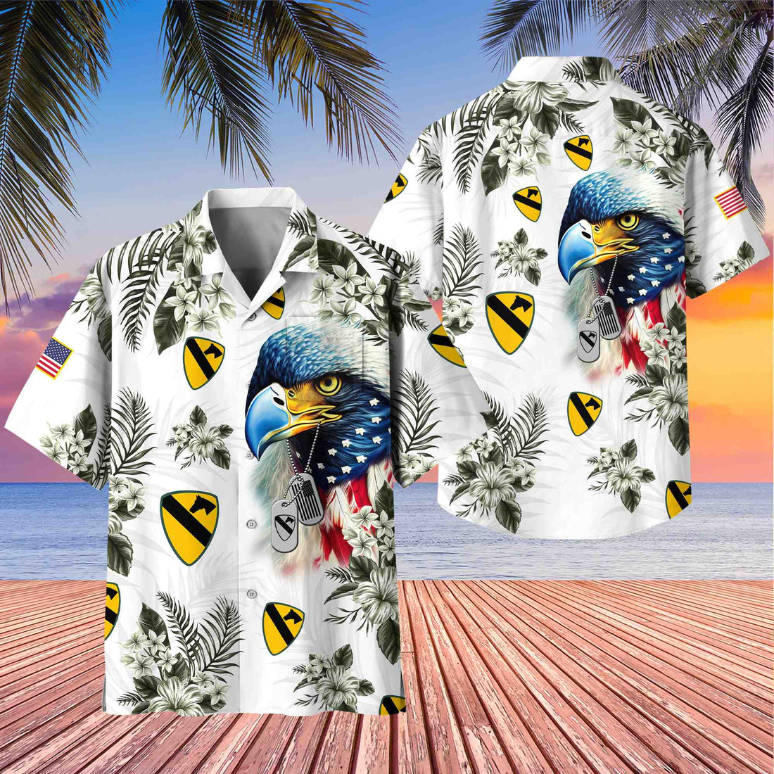 Premium 1st Cavalry Division Veteran Hawaiian Shirt With Pocket, Gifts for US Veteran, Gifts For Dad, For Husband VPVC501401