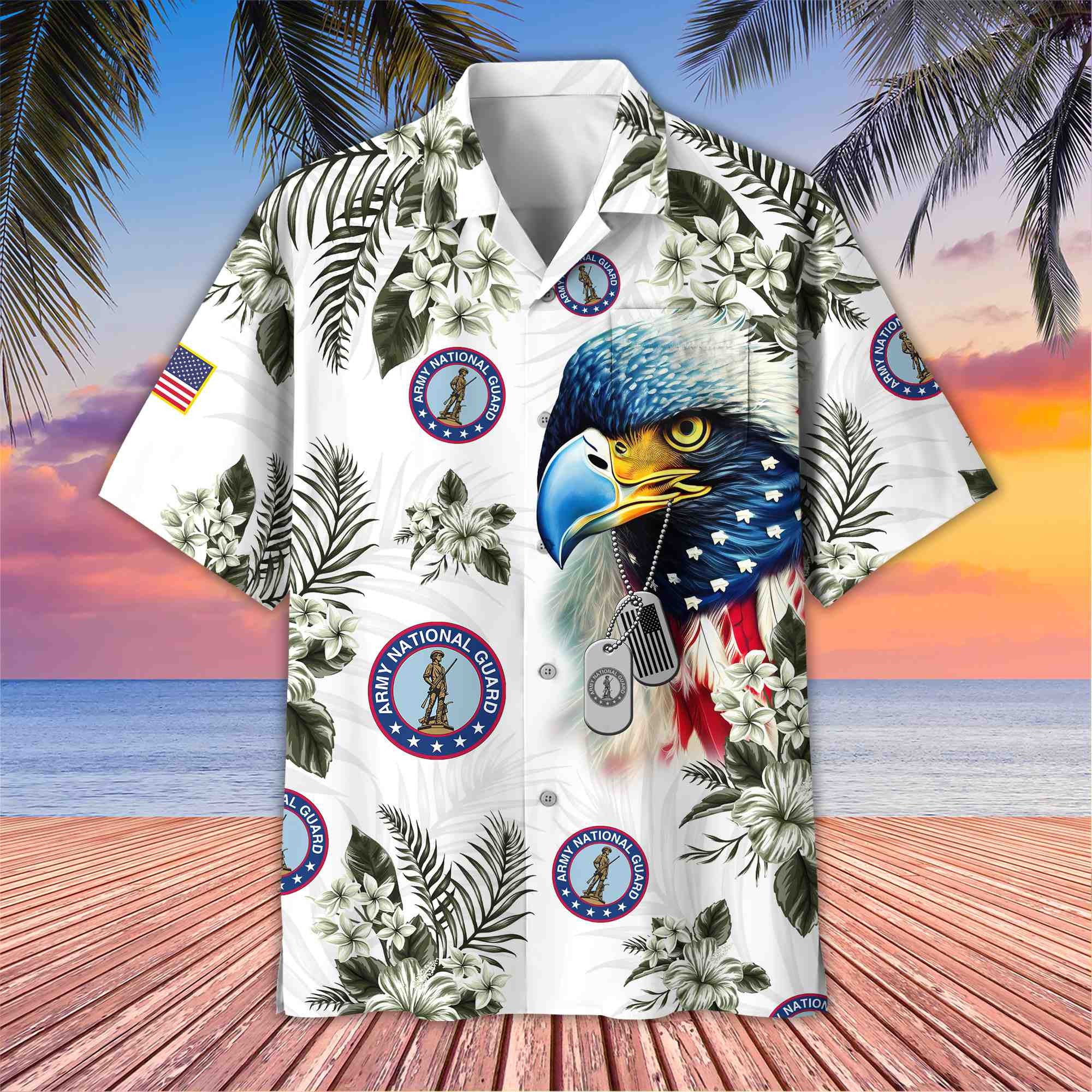 Premium Army National Guard Veteran Hawaiian Shirt With Pocket, Gifts for US Veteran, Gifts For Dad, For Husband VPVC501404