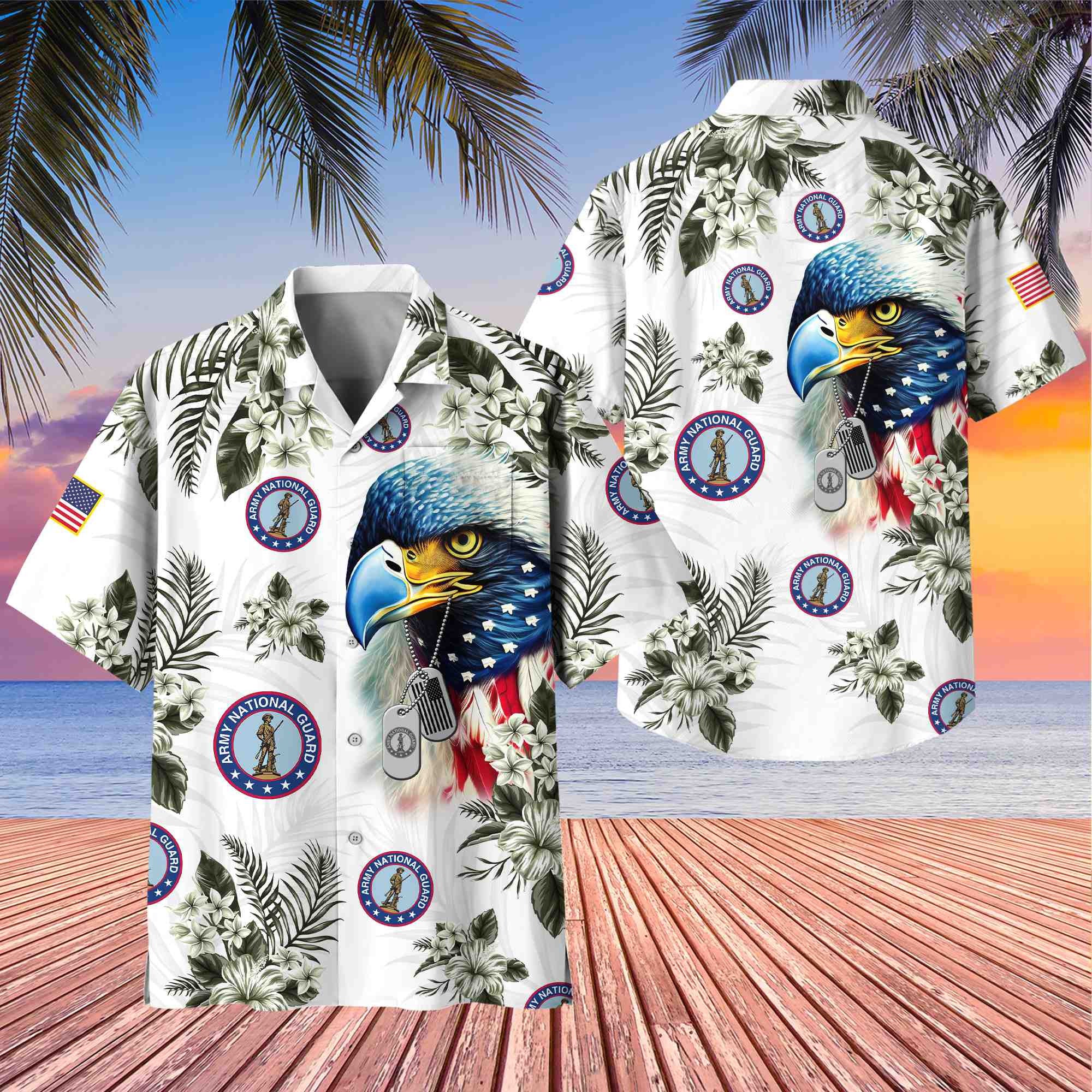 Premium Army National Guard Veteran Hawaiian Shirt With Pocket, Gifts for US Veteran, Gifts For Dad, For Husband VPVC501404