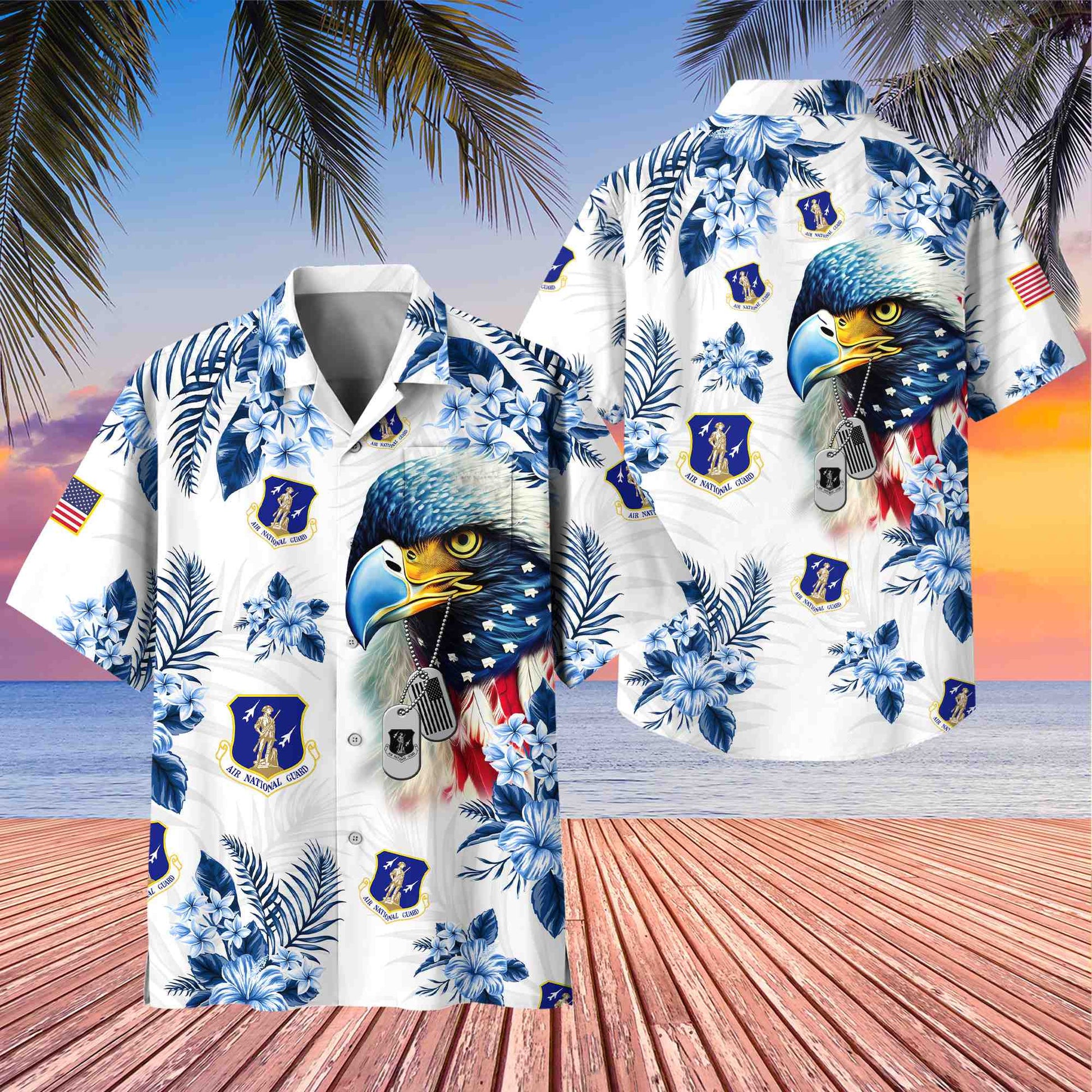 Premium Air National Guard Veteran Hawaiian Shirt With Pocket, Gifts for US Veteran, Gifts For Dad, For Husband VPVC501405