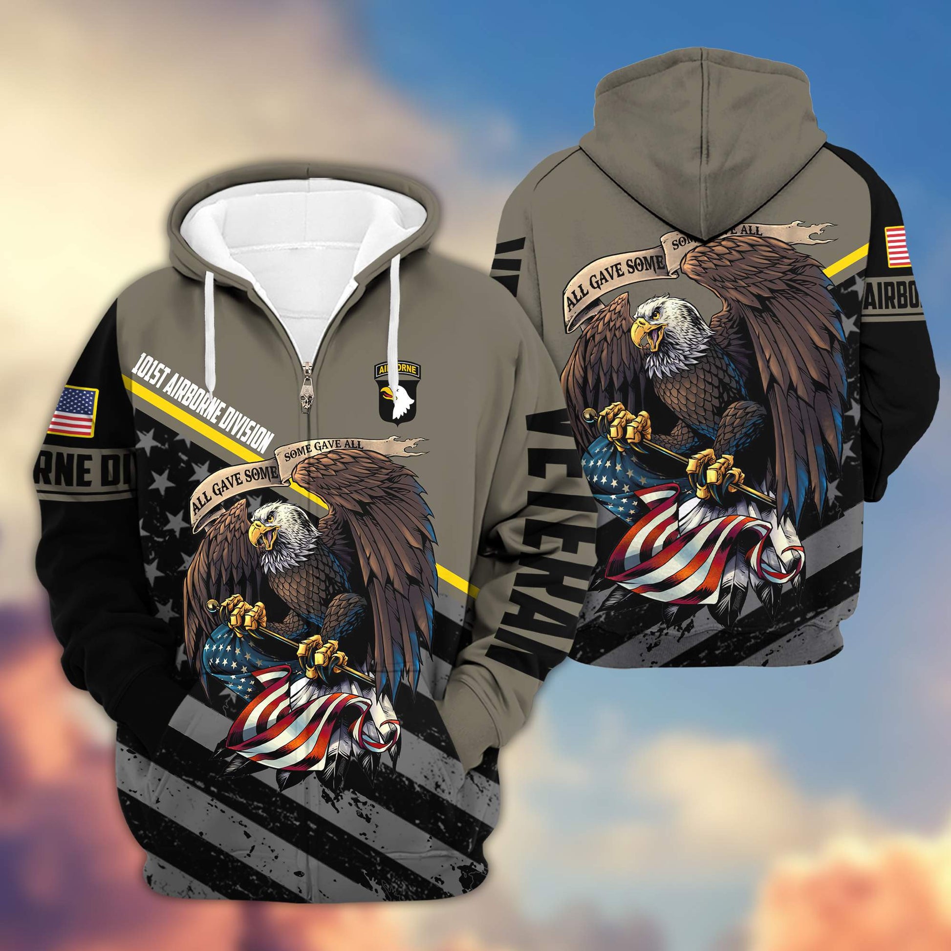 Premium 101st Airborne Division Veteran Zip Hoodie VPVC603203