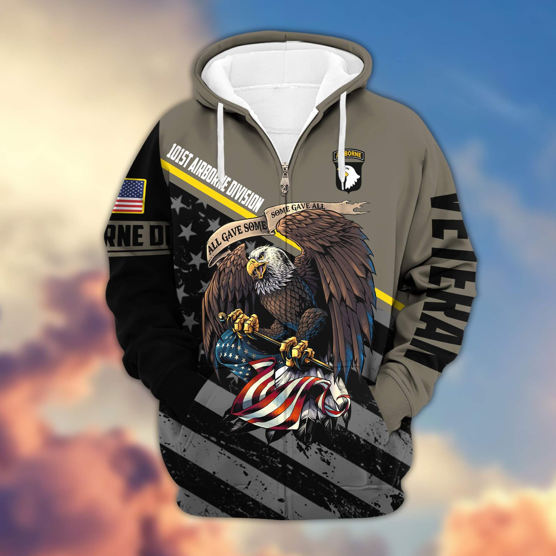 Premium 101st Airborne Division Veteran Zip Hoodie VPVC603203