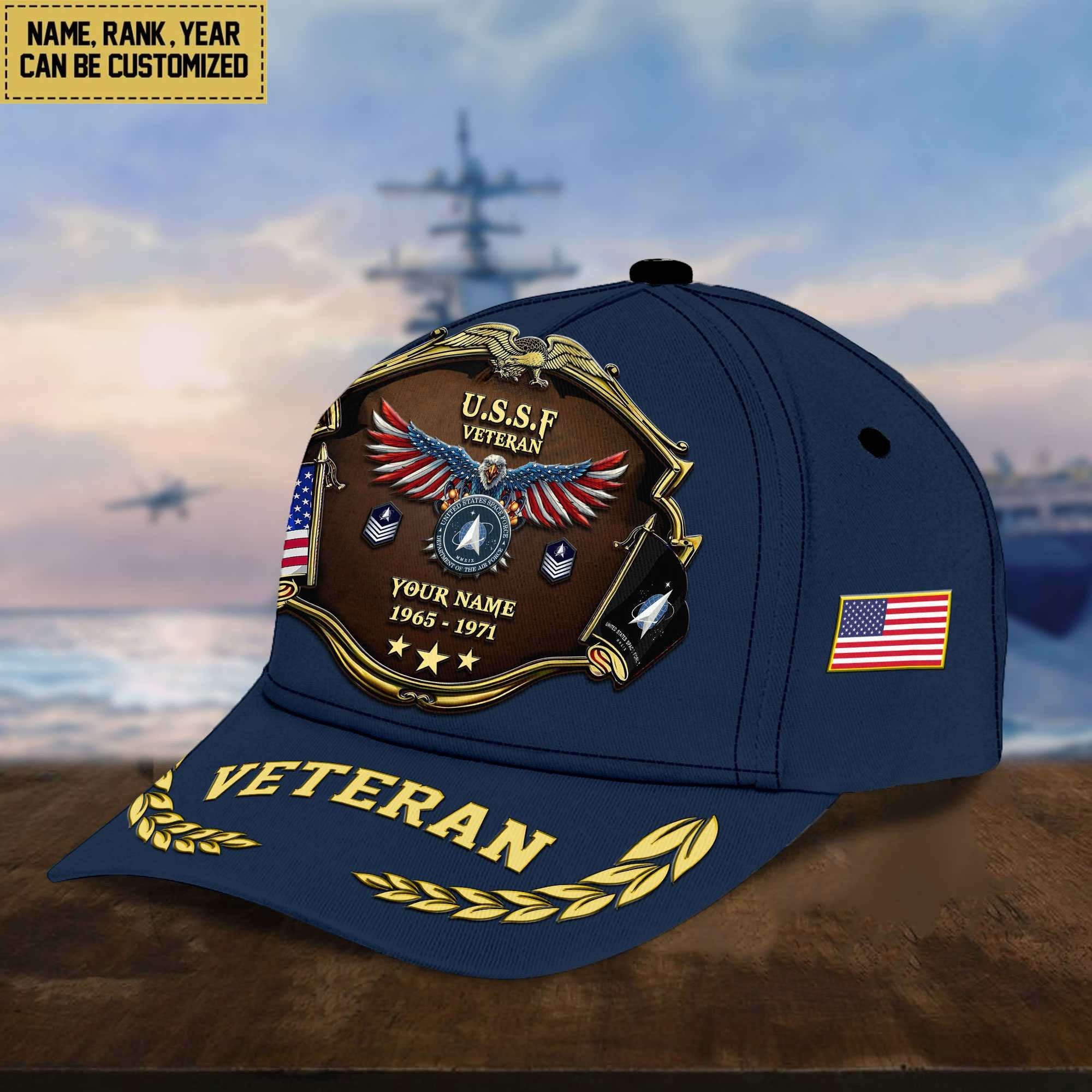Premium Personalized Proudly Served US Veterans Cap APHN300713