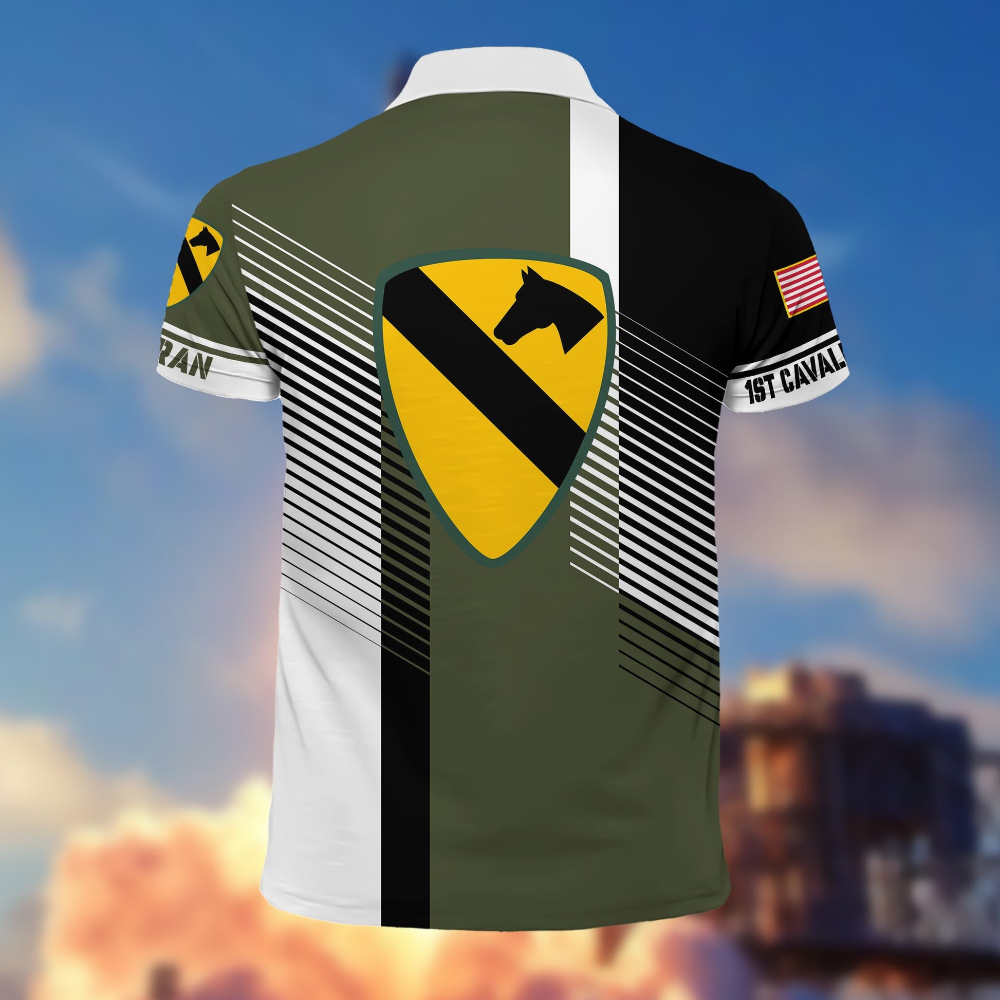 Premium 1st Cavalry Division Polo Shirt Gift For US Veteran VPVC204301