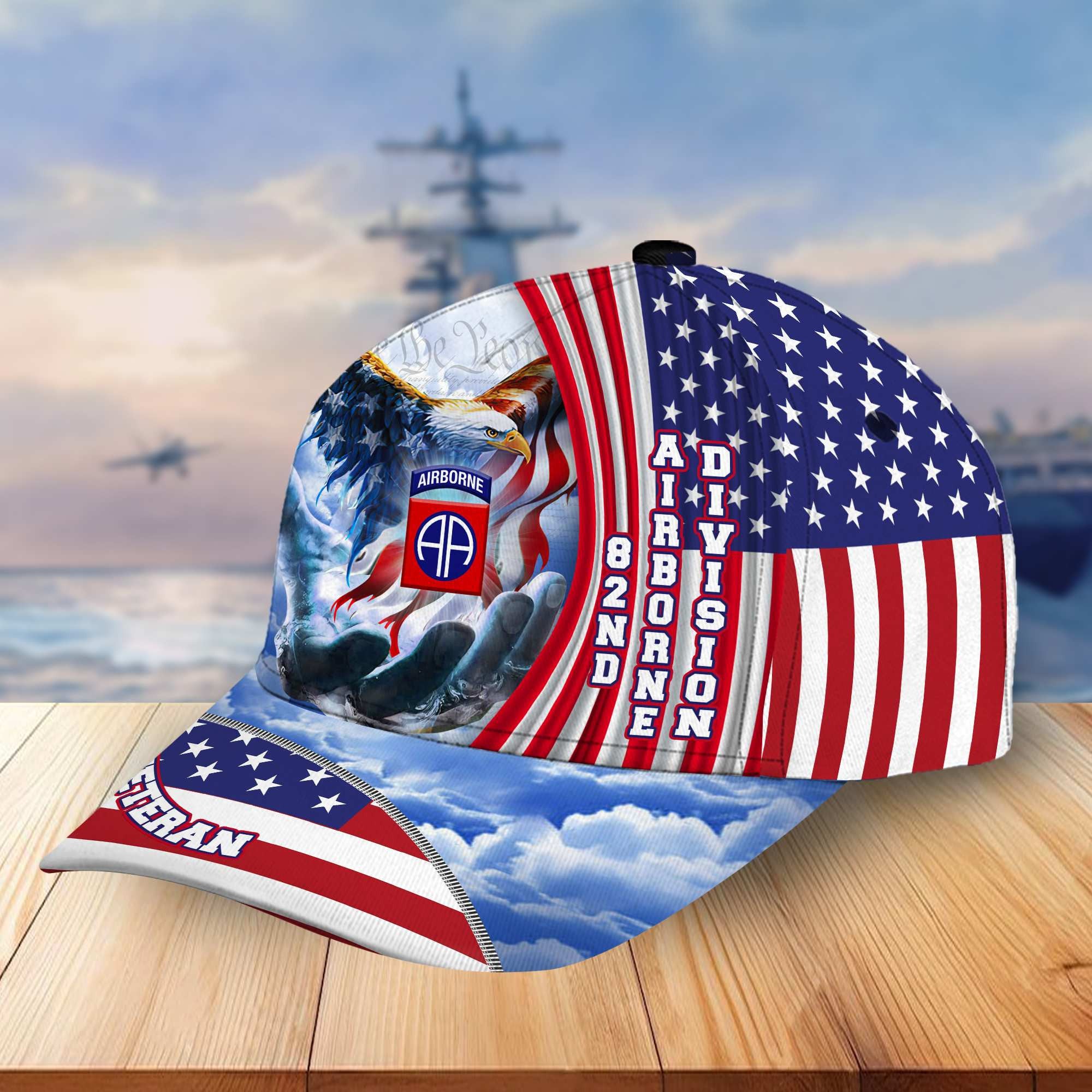 Premium 82nd Airborne Division Veteran Cap, Gifts for Dad, for Husband VPVC003202