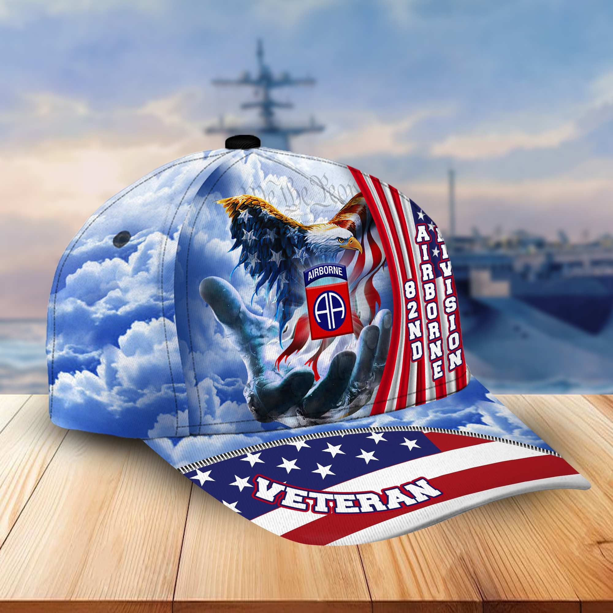 Premium 82nd Airborne Division Veteran Cap, Gifts for Dad, for Husband VPVC003202