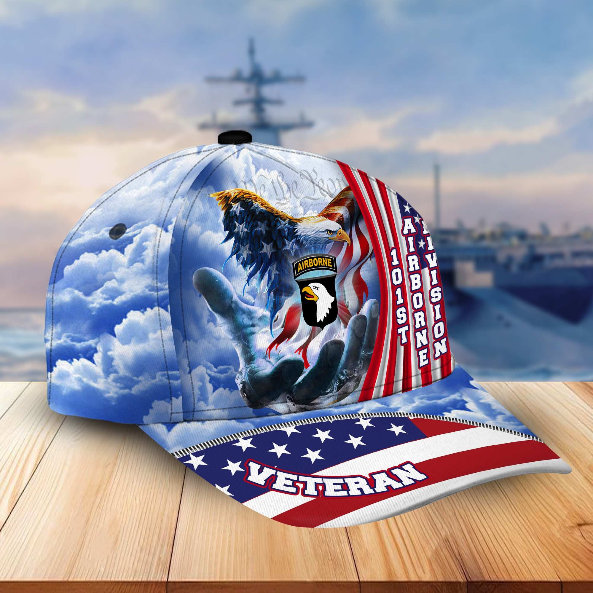 Premium 101st Airborne Division Veteran Cap, Gifts for Dad, for Husband VPVC003203