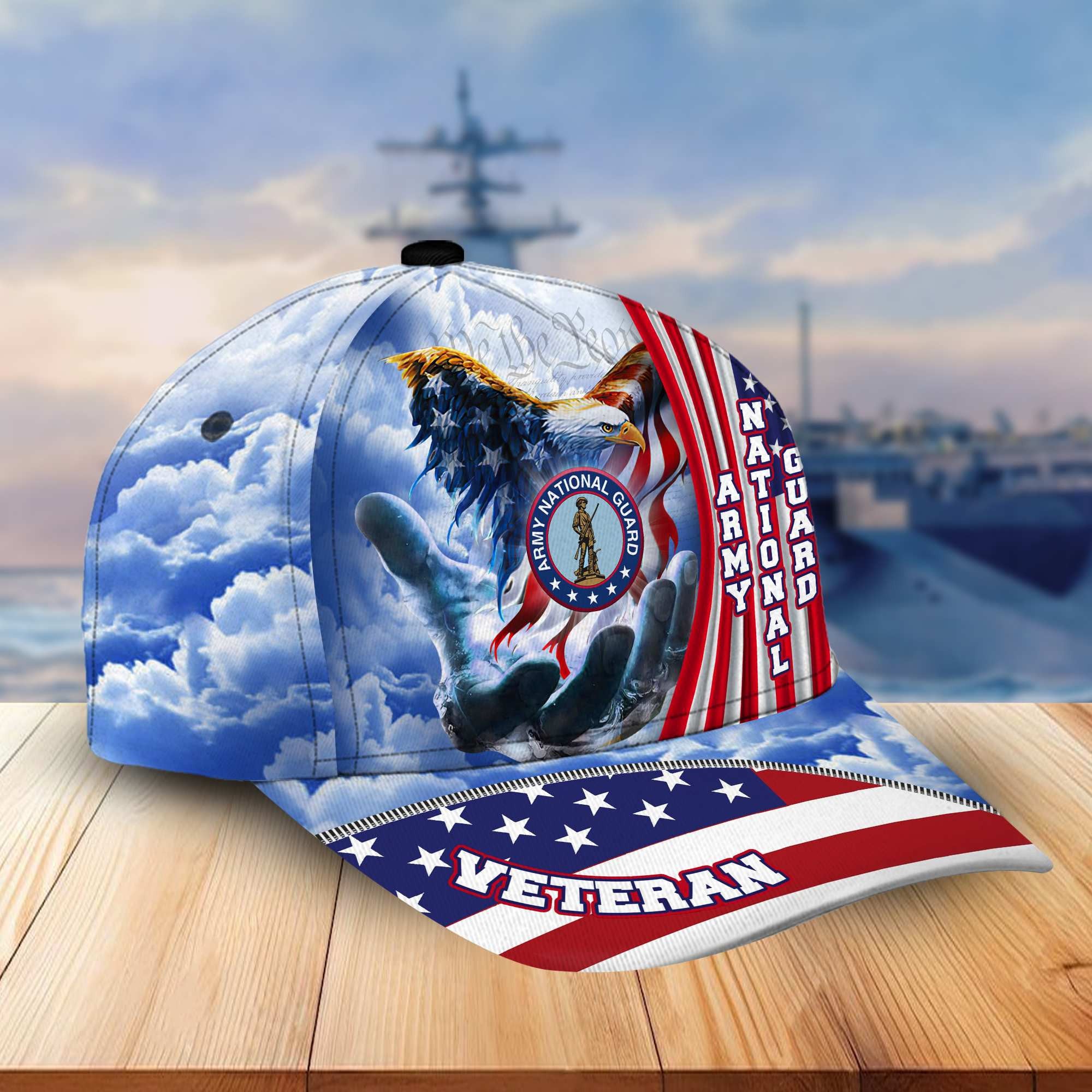 Premium Army National Guard Veteran Cap, Gifts for Dad, for Husband VPVC003204