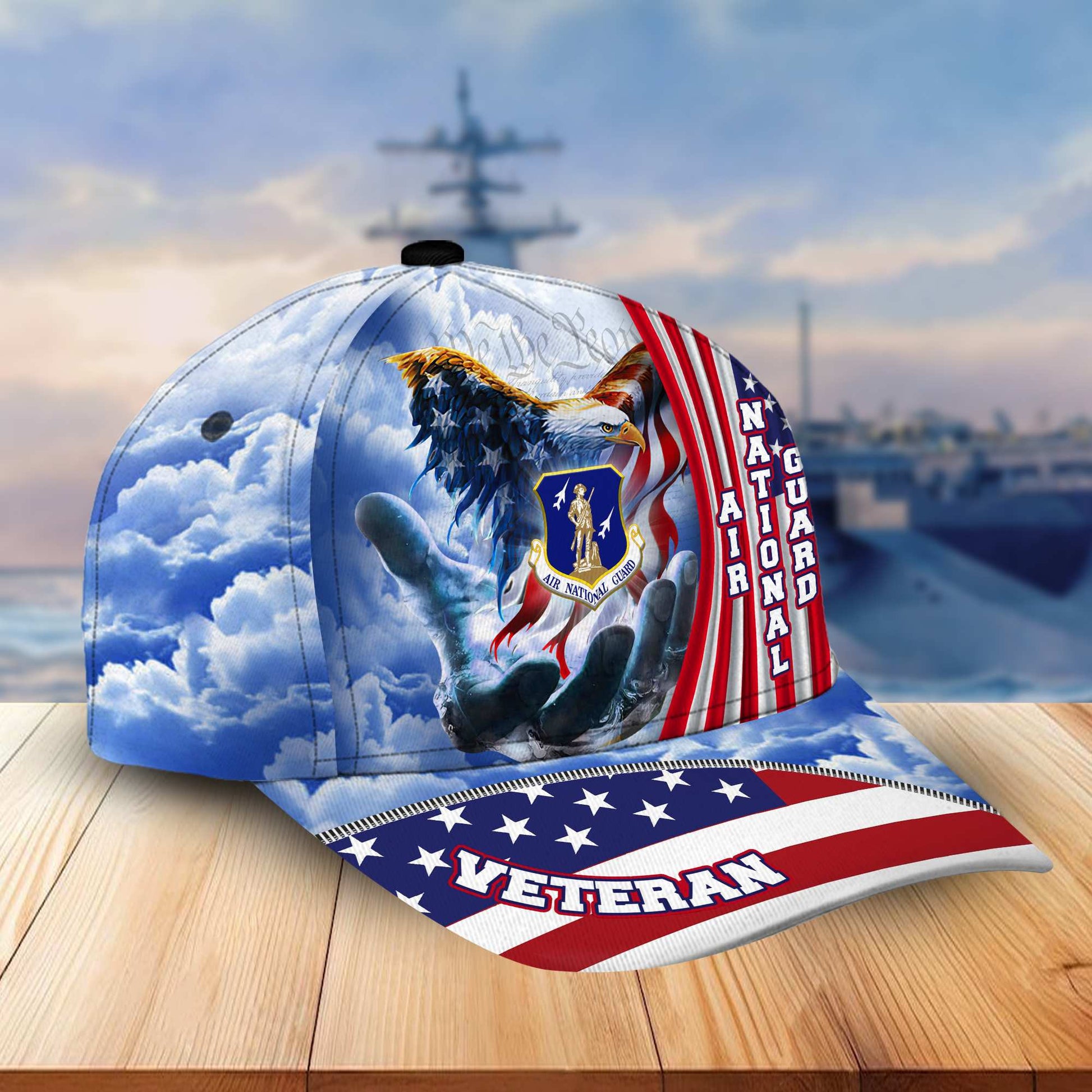 Premium Air National Guard Veteran Cap, Gifts for Dad, for Husband VPVC003205