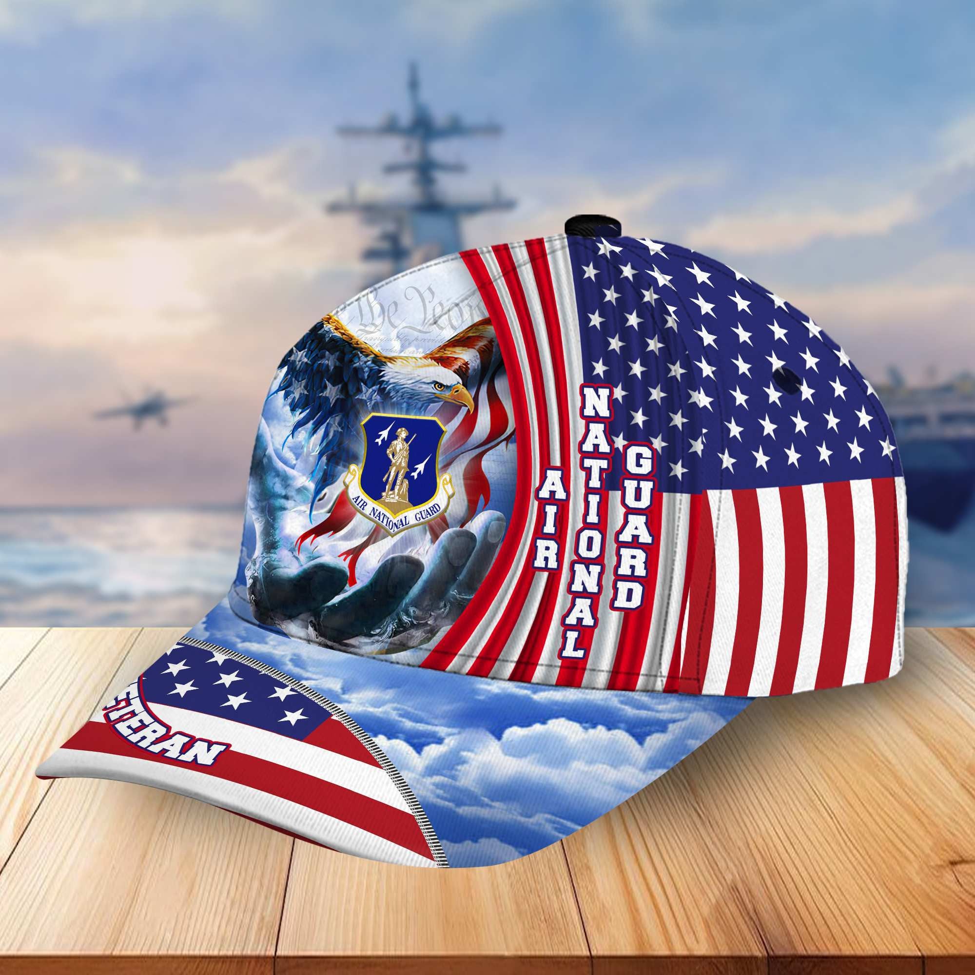 Premium Air National Guard Veteran Cap, Gifts for Dad, for Husband VPVC003205