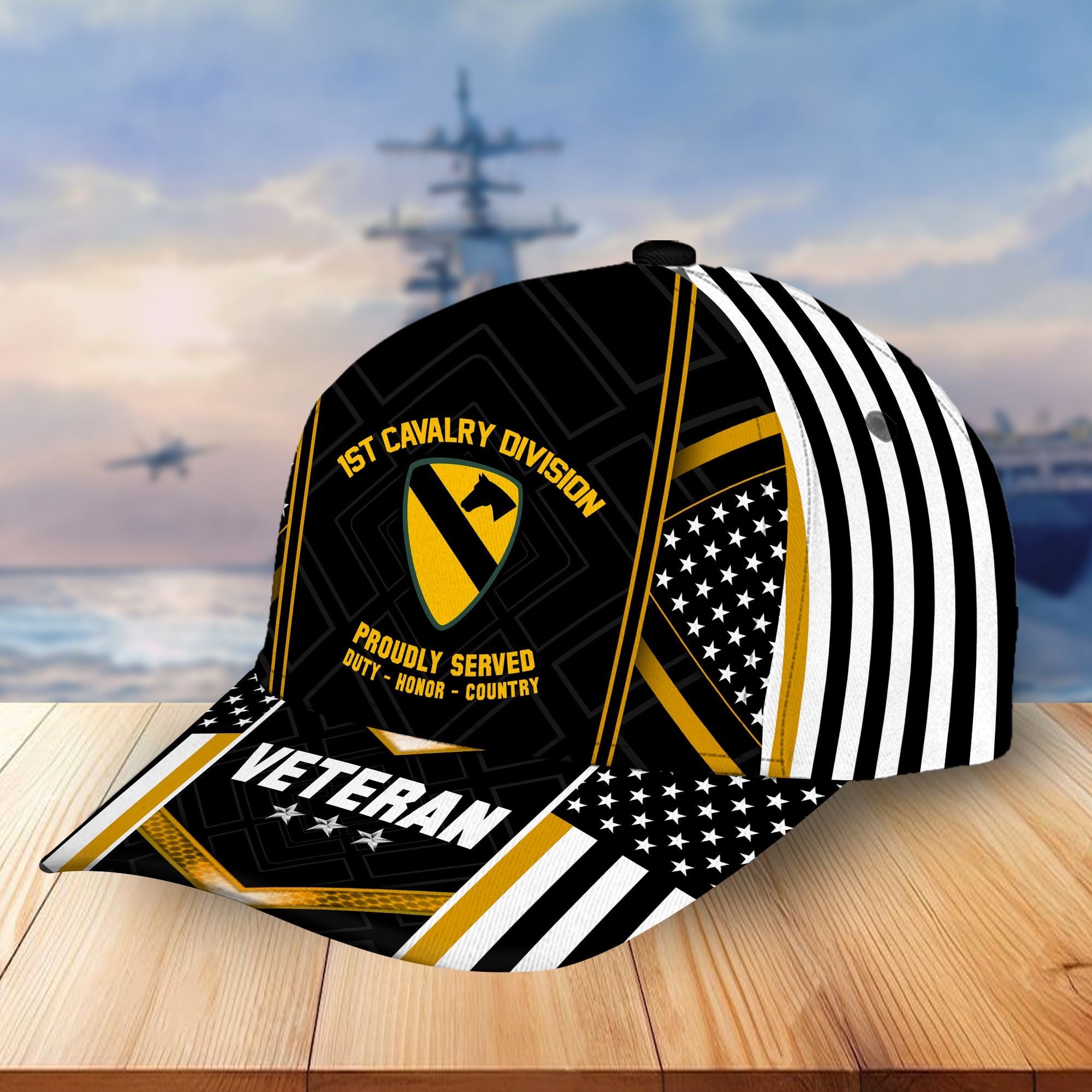 Premium 1st Cavalry Division Veteran Cap, Gifts for Dad, Gifts for Husband VPVC003301