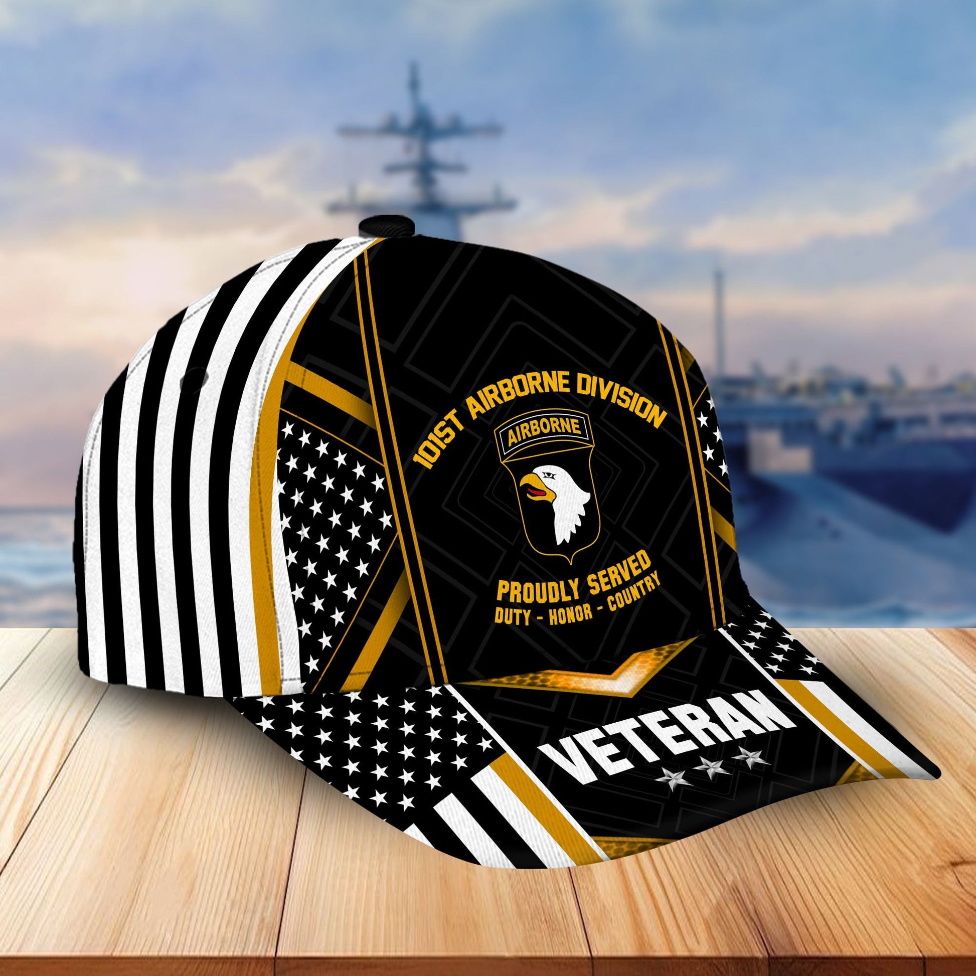 Premium 101st Airborne Division Veteran Cap, Gifts for Dad, for Husband VPVC003303