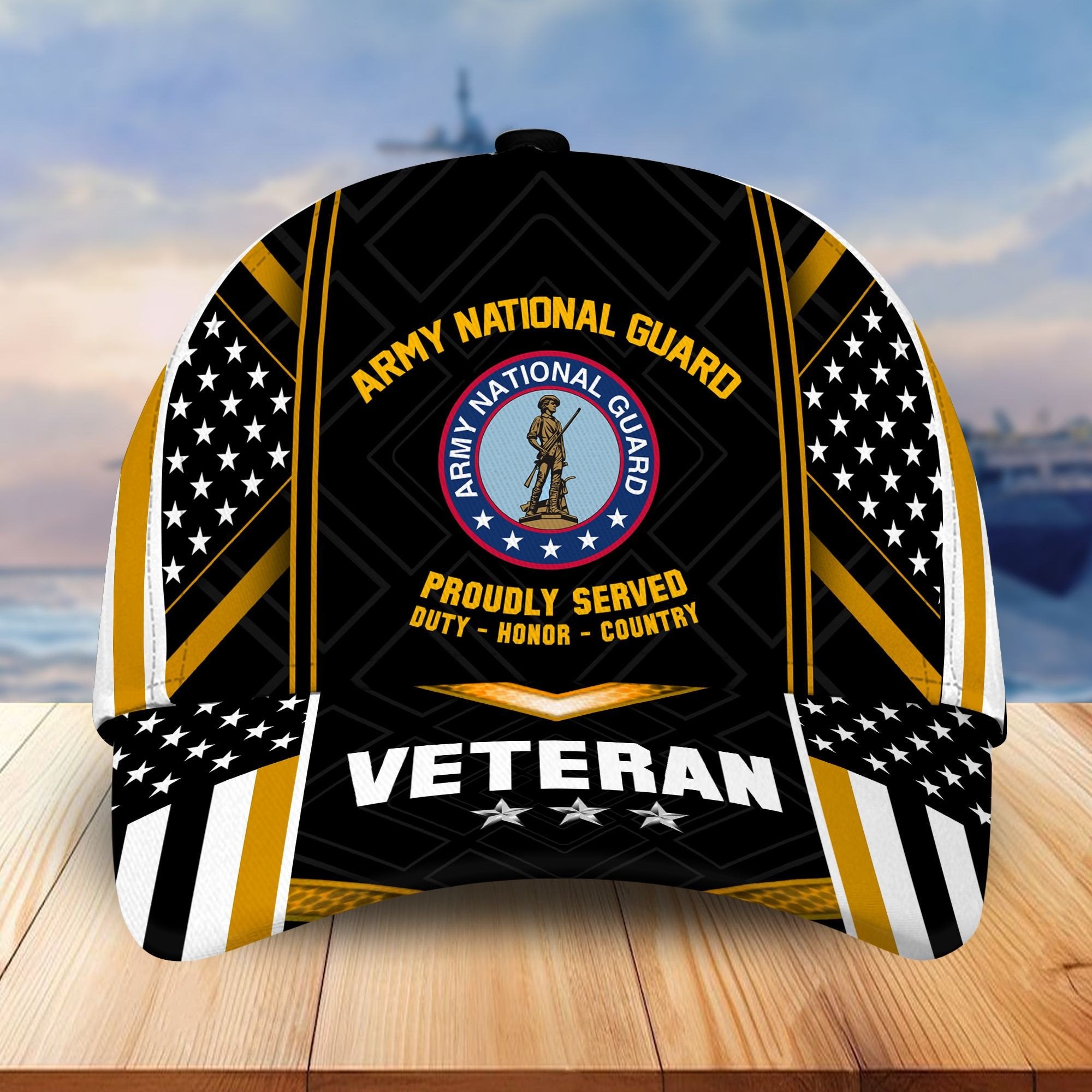 Premium Army National Guard Veteran Cap, Gifts for Dad, Gifts for Husband VPVC003304