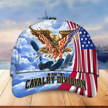 Premium 1st Cavalry Division Cap, Gifts for US Veteran VPVC002901