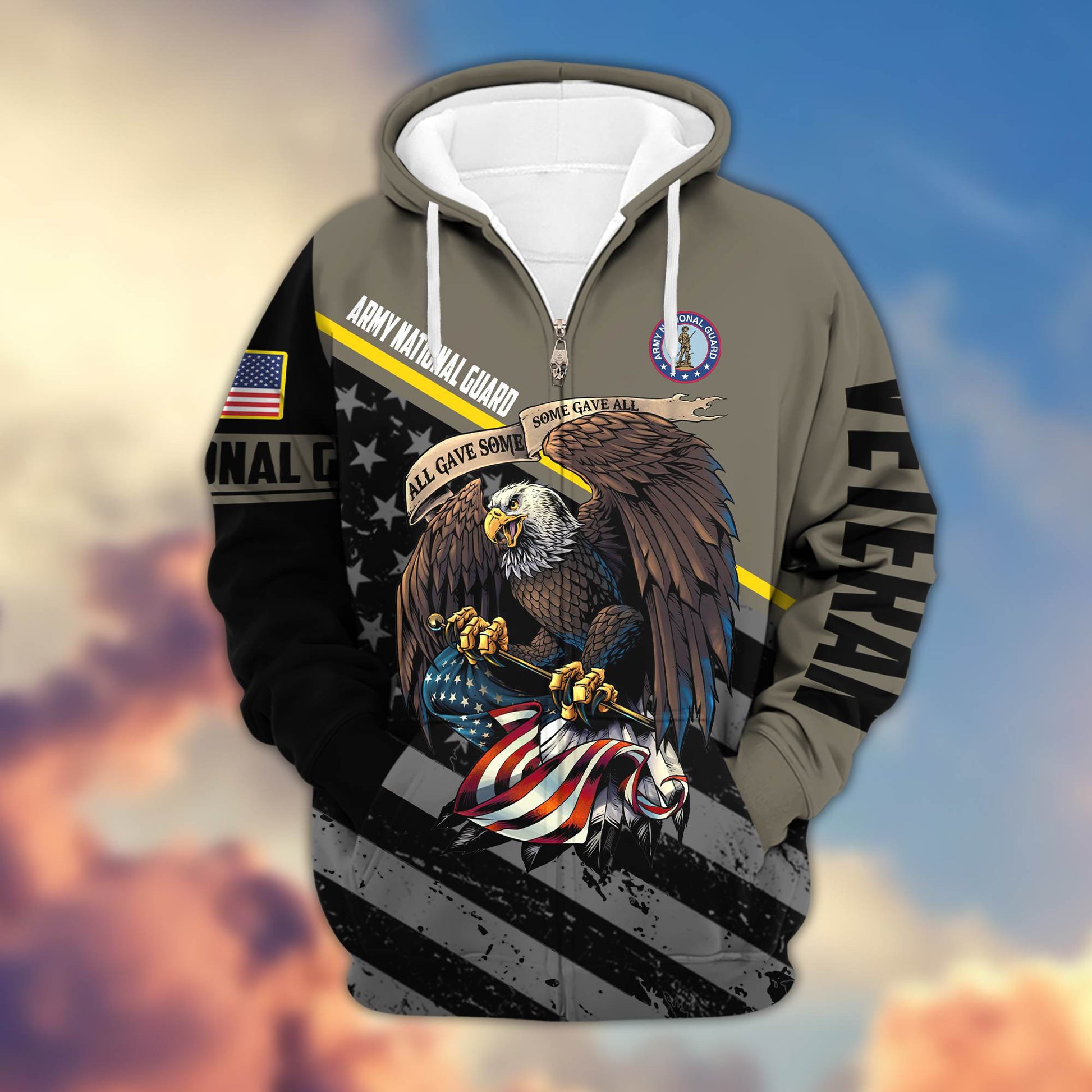 Premium Army National Guard Veteran Zip Hoodie VPVC603204