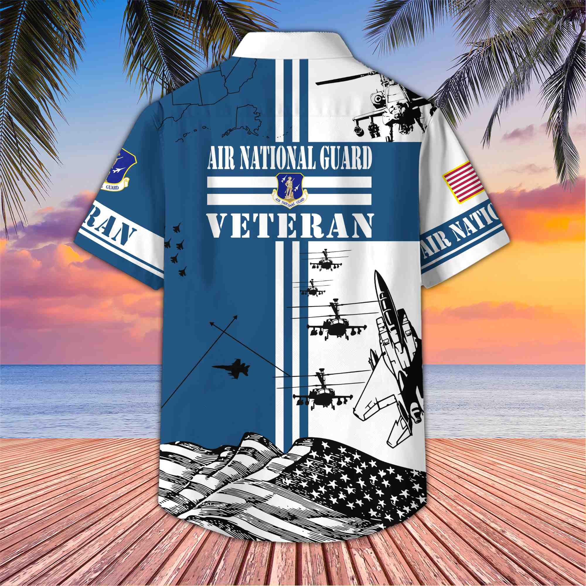 Premium Air National Guard Veteran Hawaiian Shirt With Pocket, Gifts for US Veteran, Gifts For Dad, For Husband VPVC403405